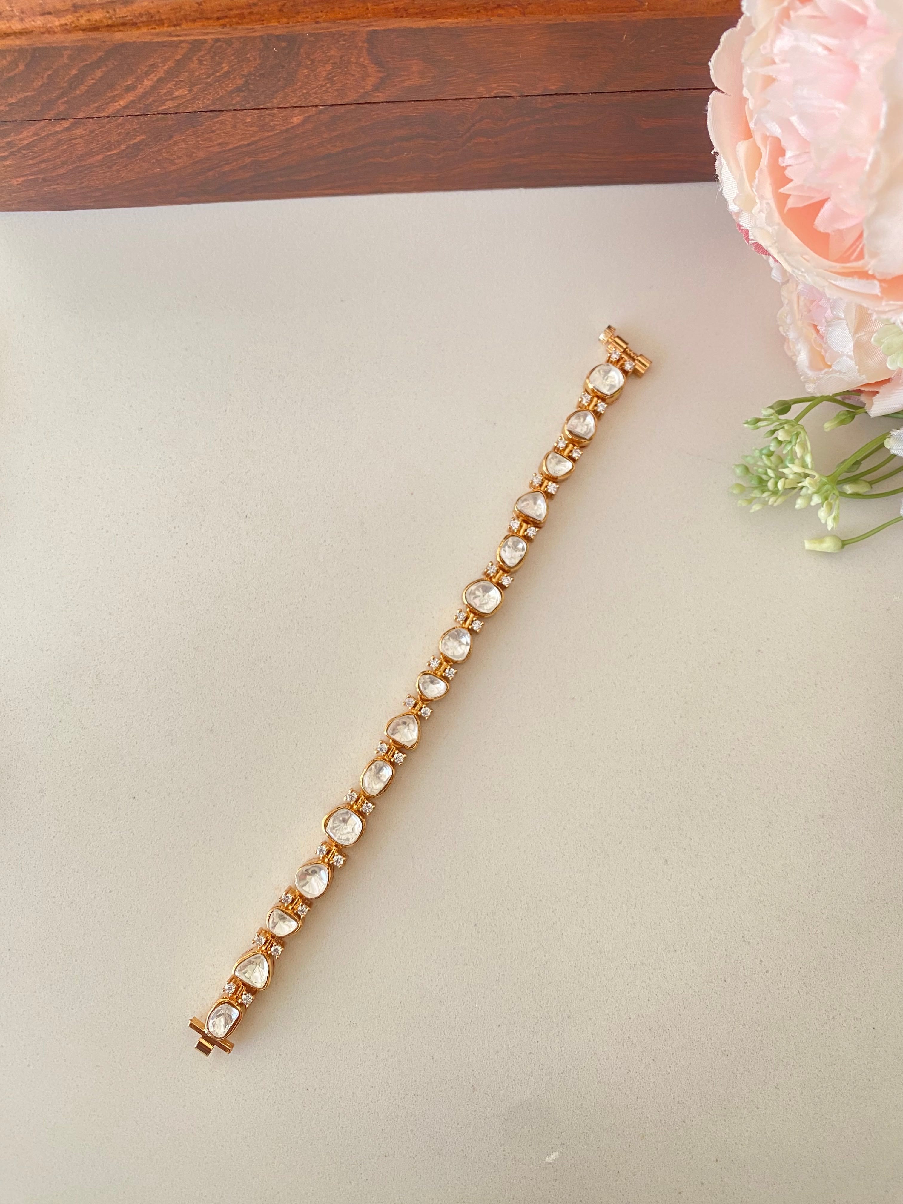Gold plated Moissanite Bracelet