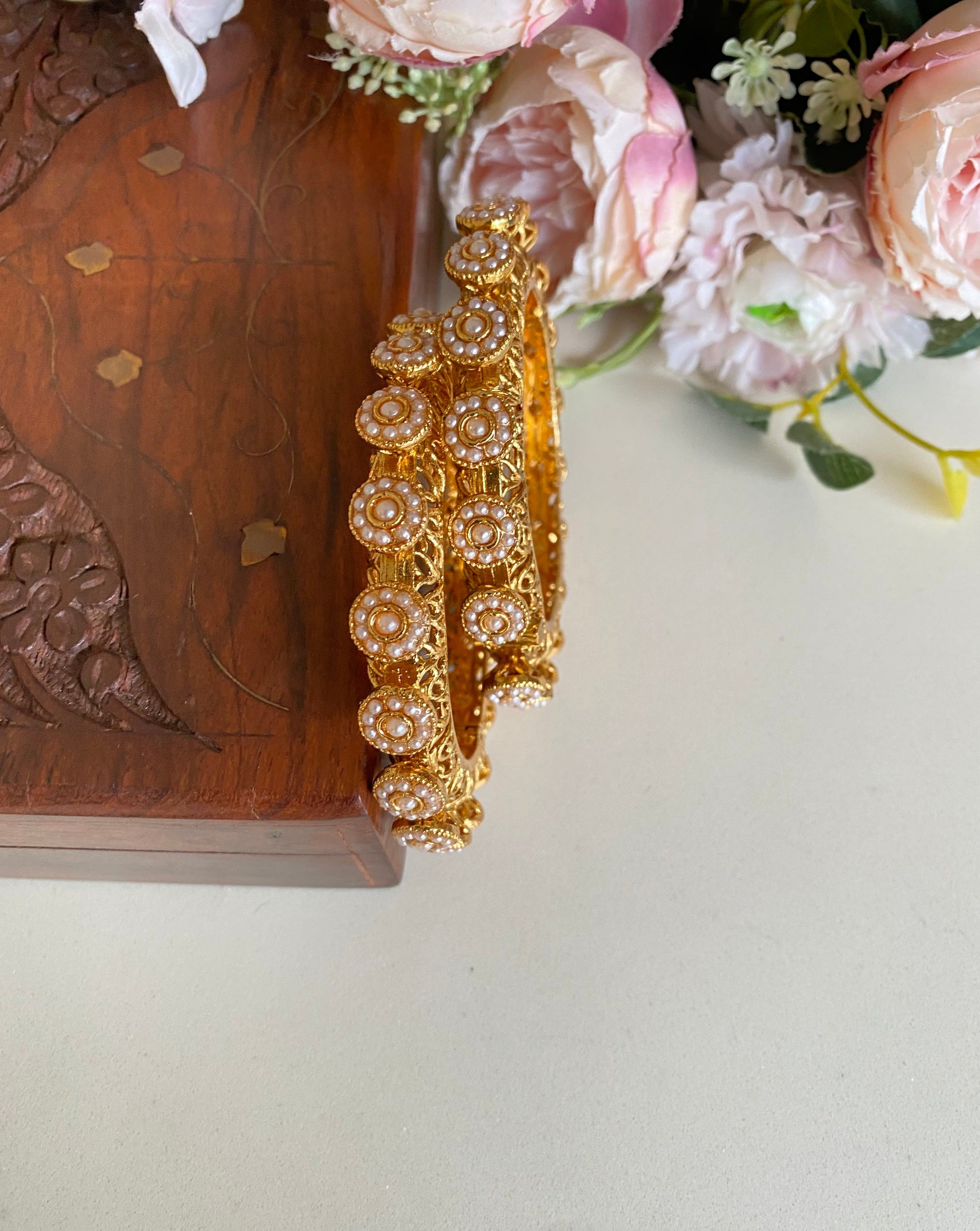 Gold plated bangles