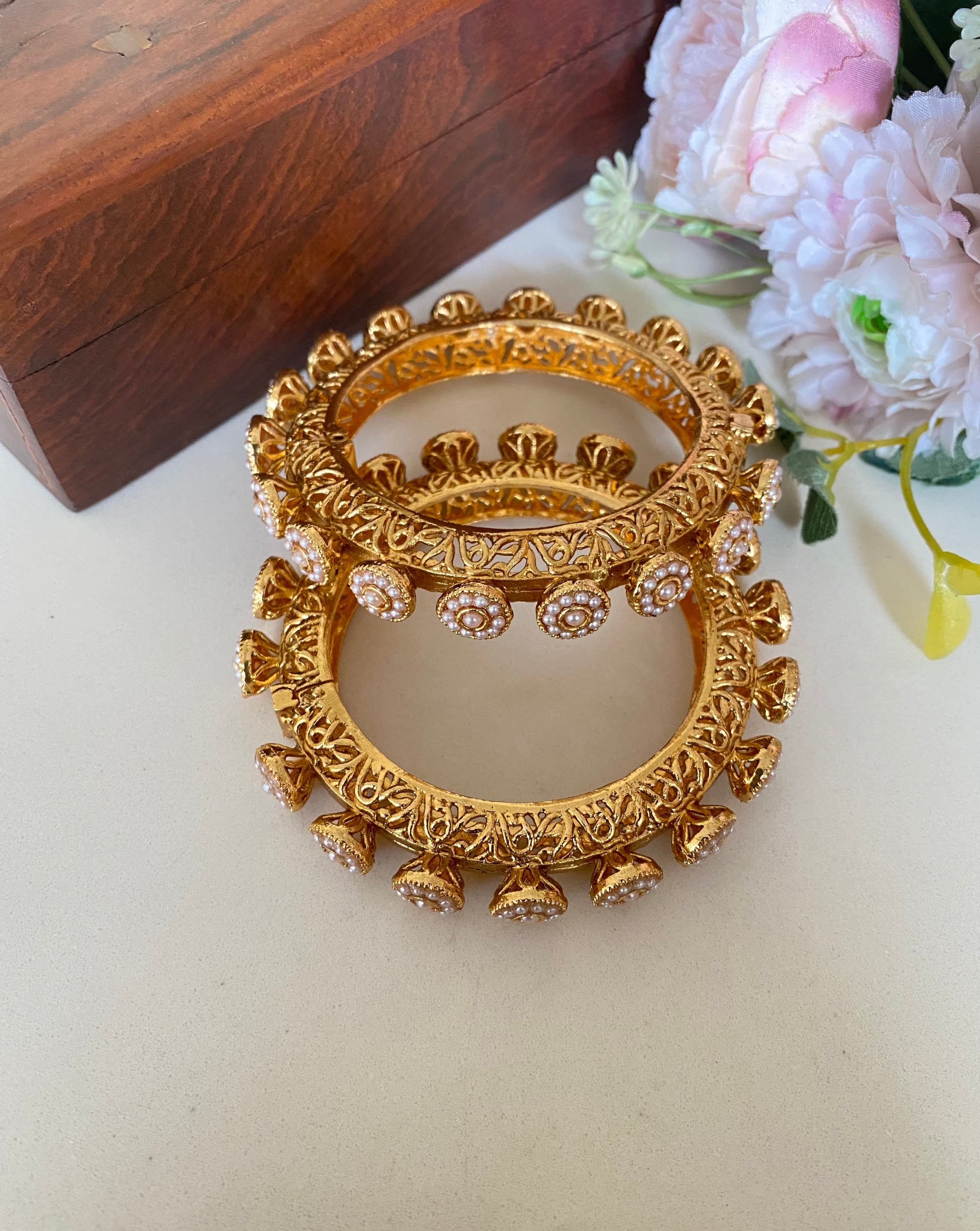 Gold plated bangles