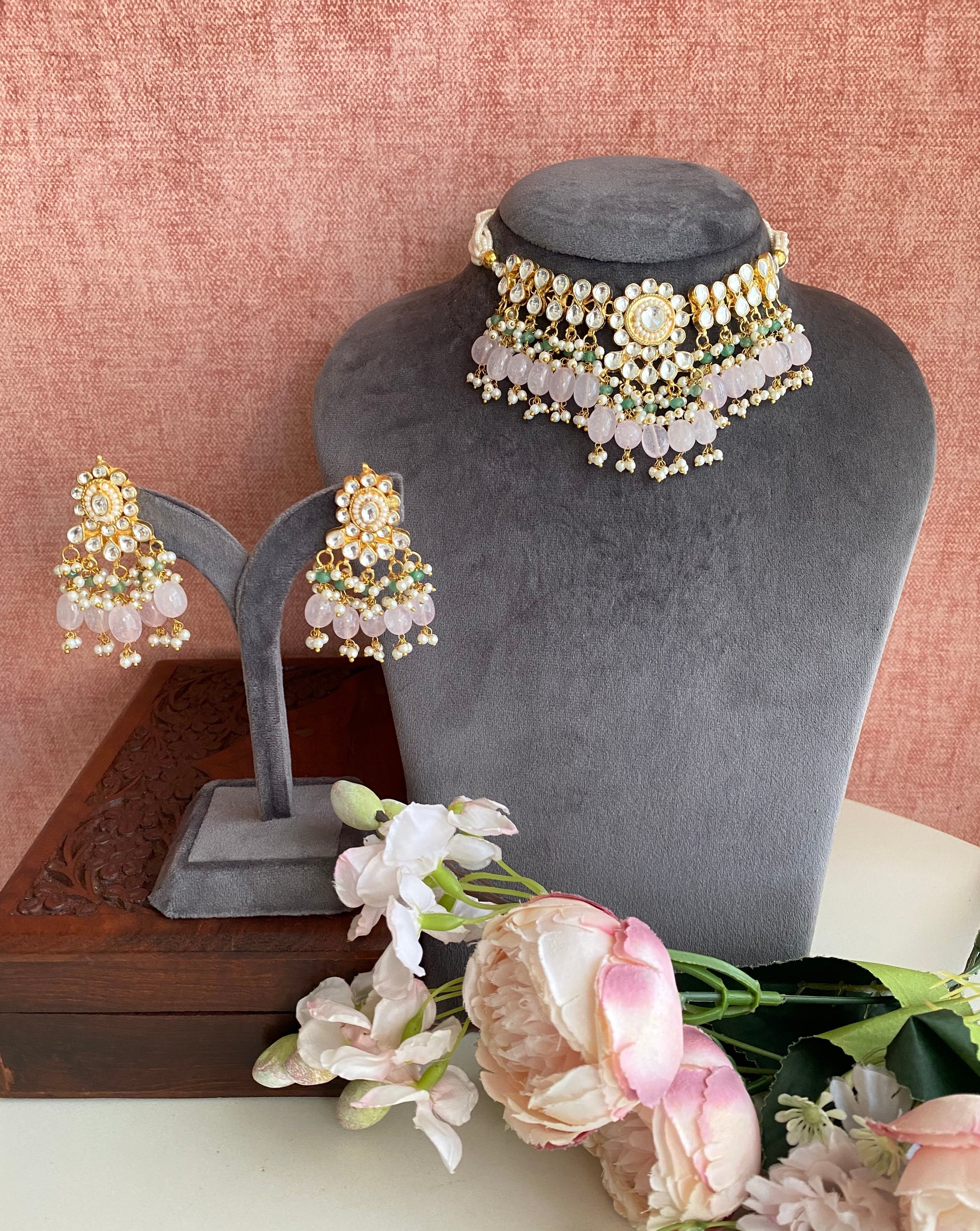 Gold plated Kundan Choker set