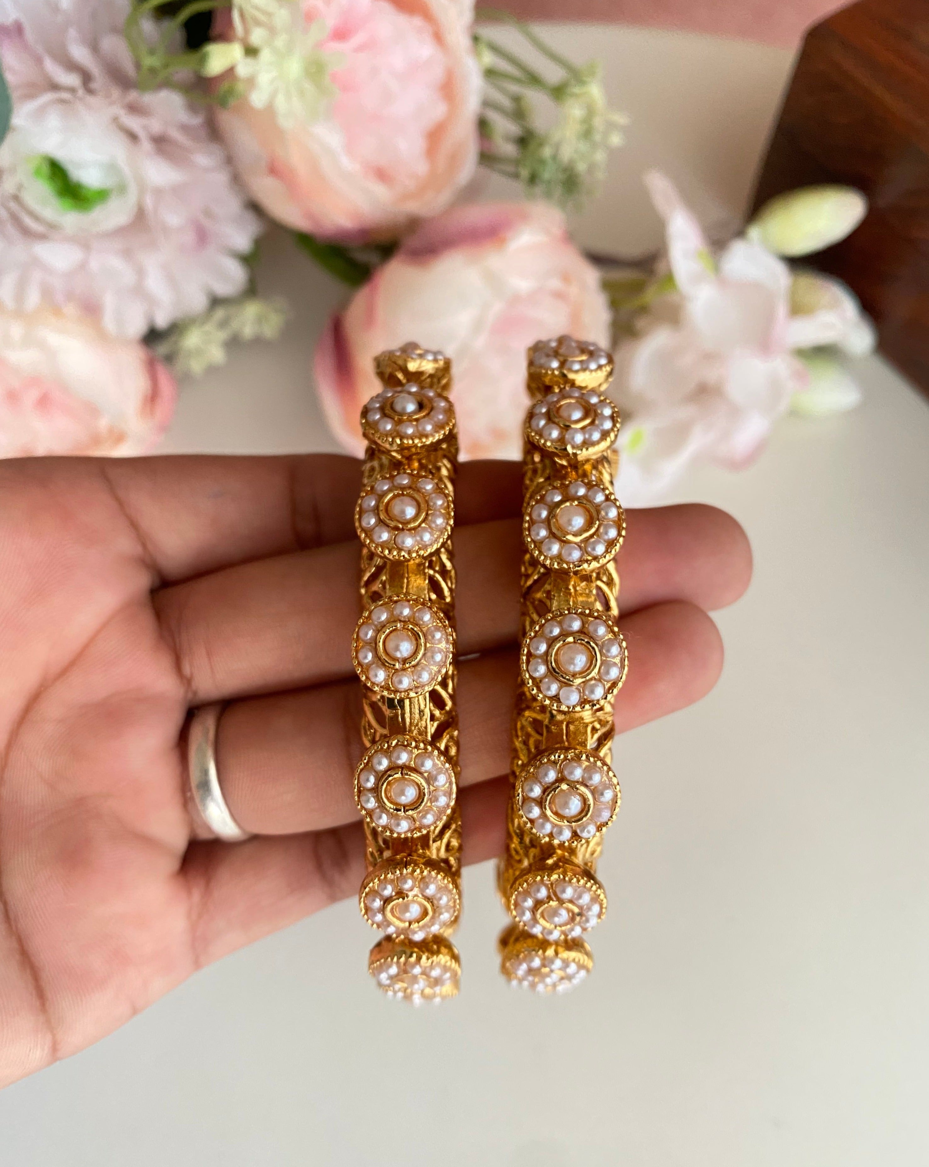 Gold plated bangles