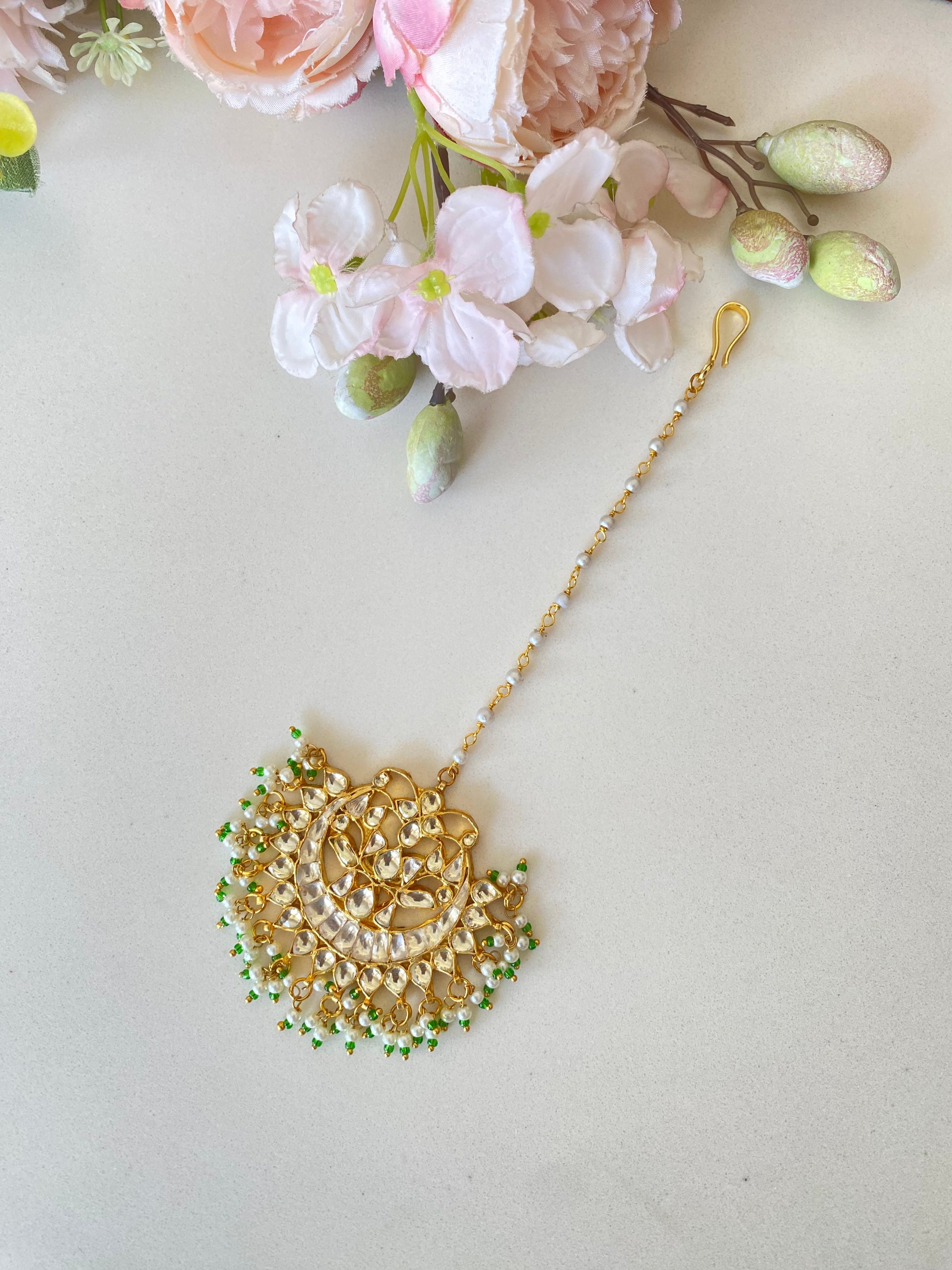 Gold Plated Kundan Tikka