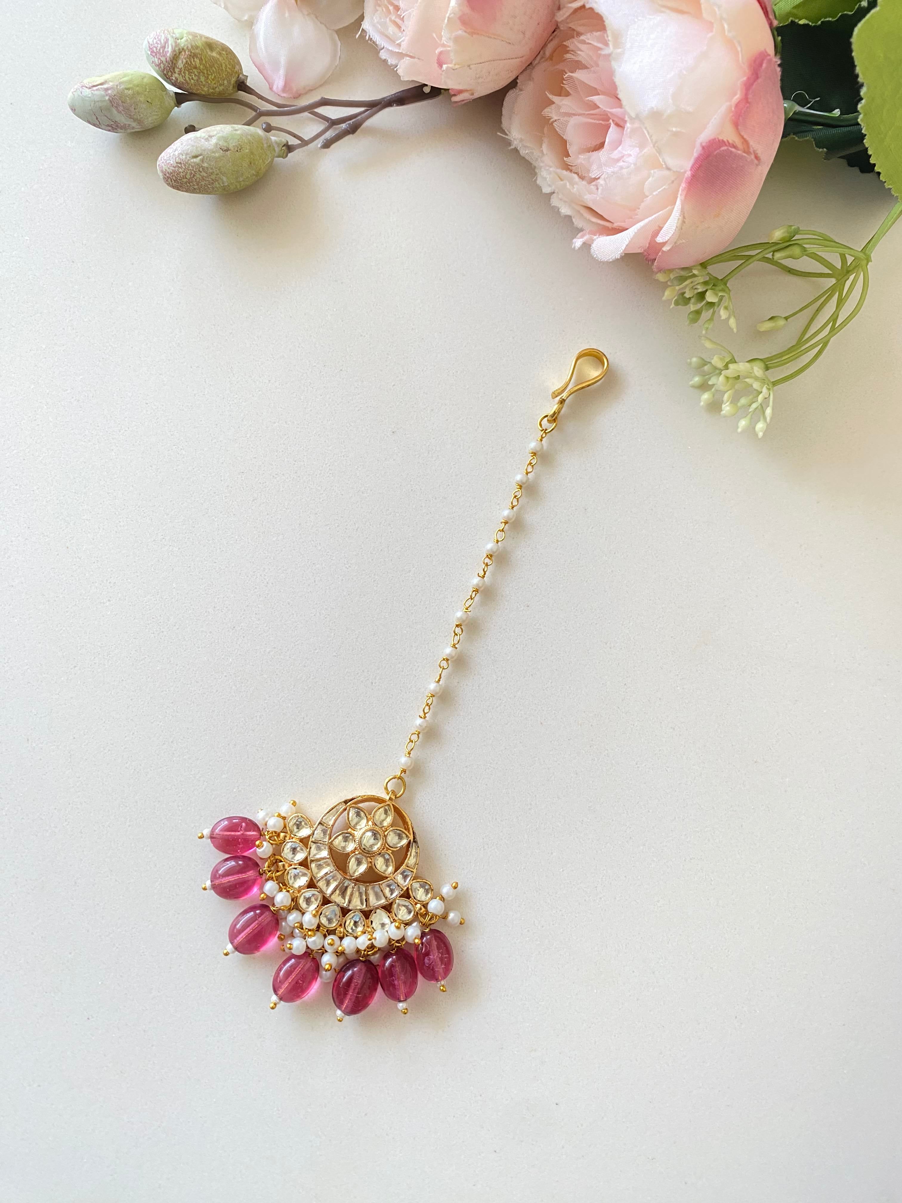 Gold Plated Kundan Tikka