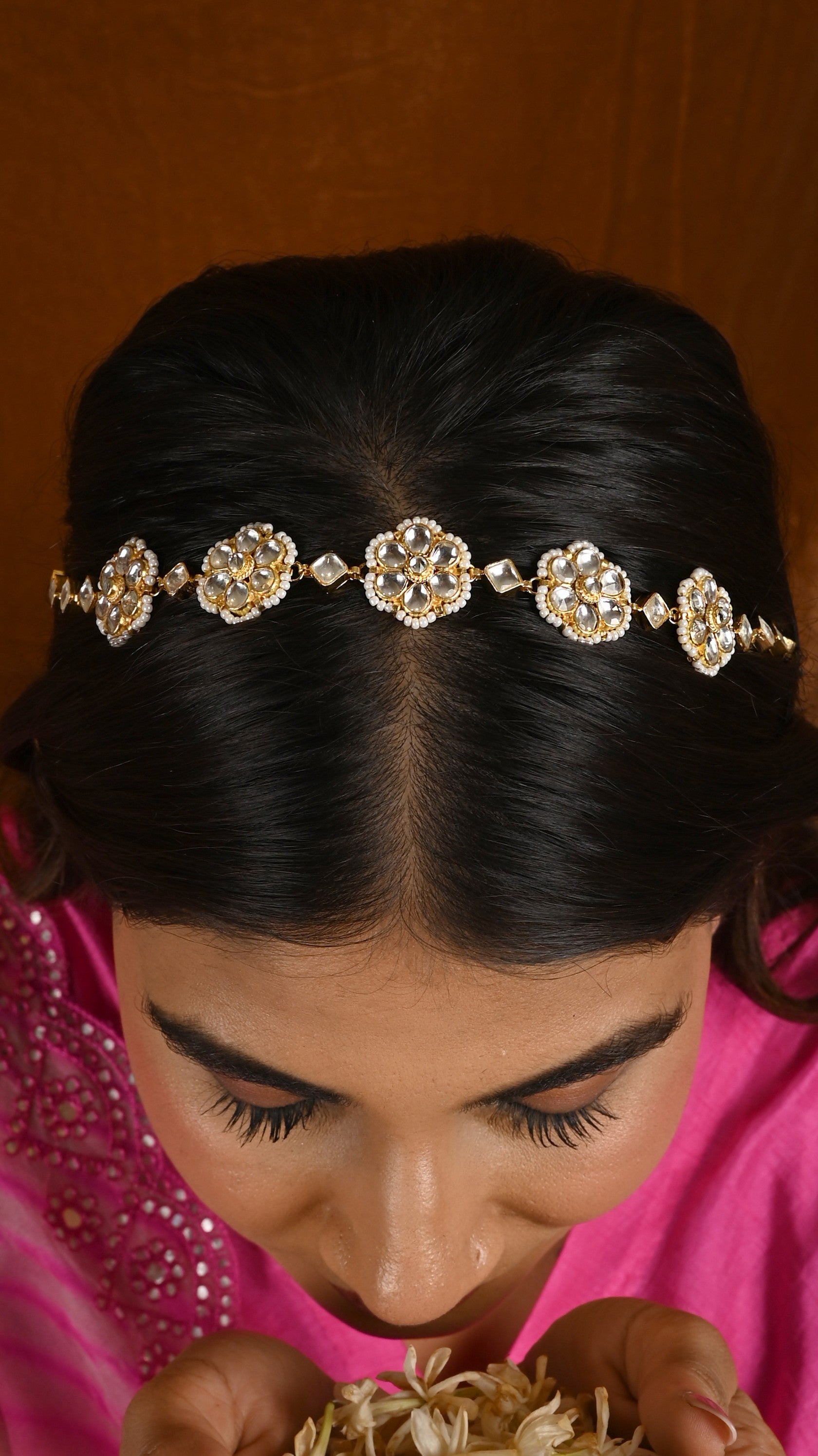 Gold plated Kundan Sheeshphool