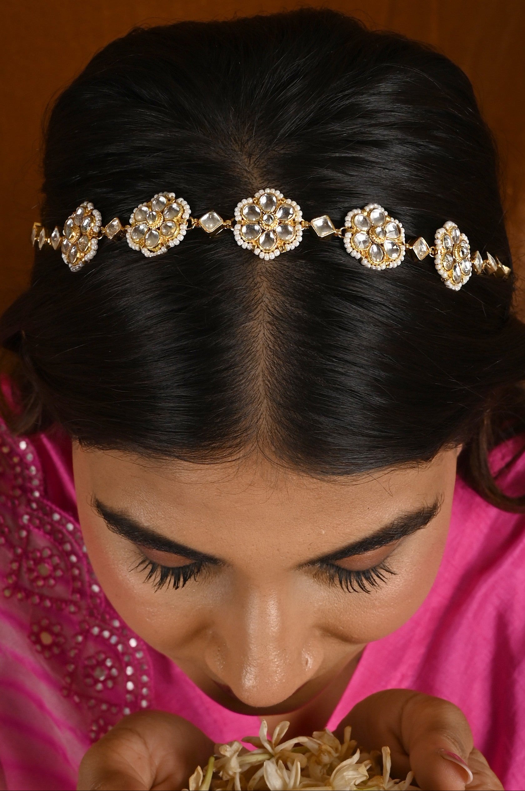 Gold plated Kundan Sheeshphool