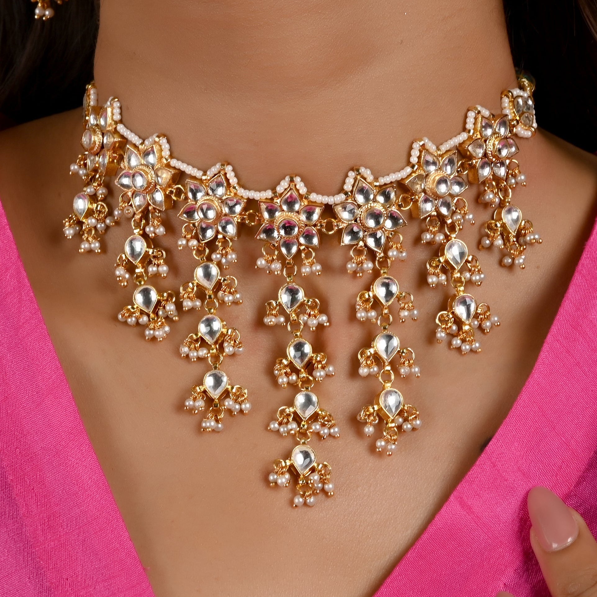 Kundan Gold plated Necklace Set