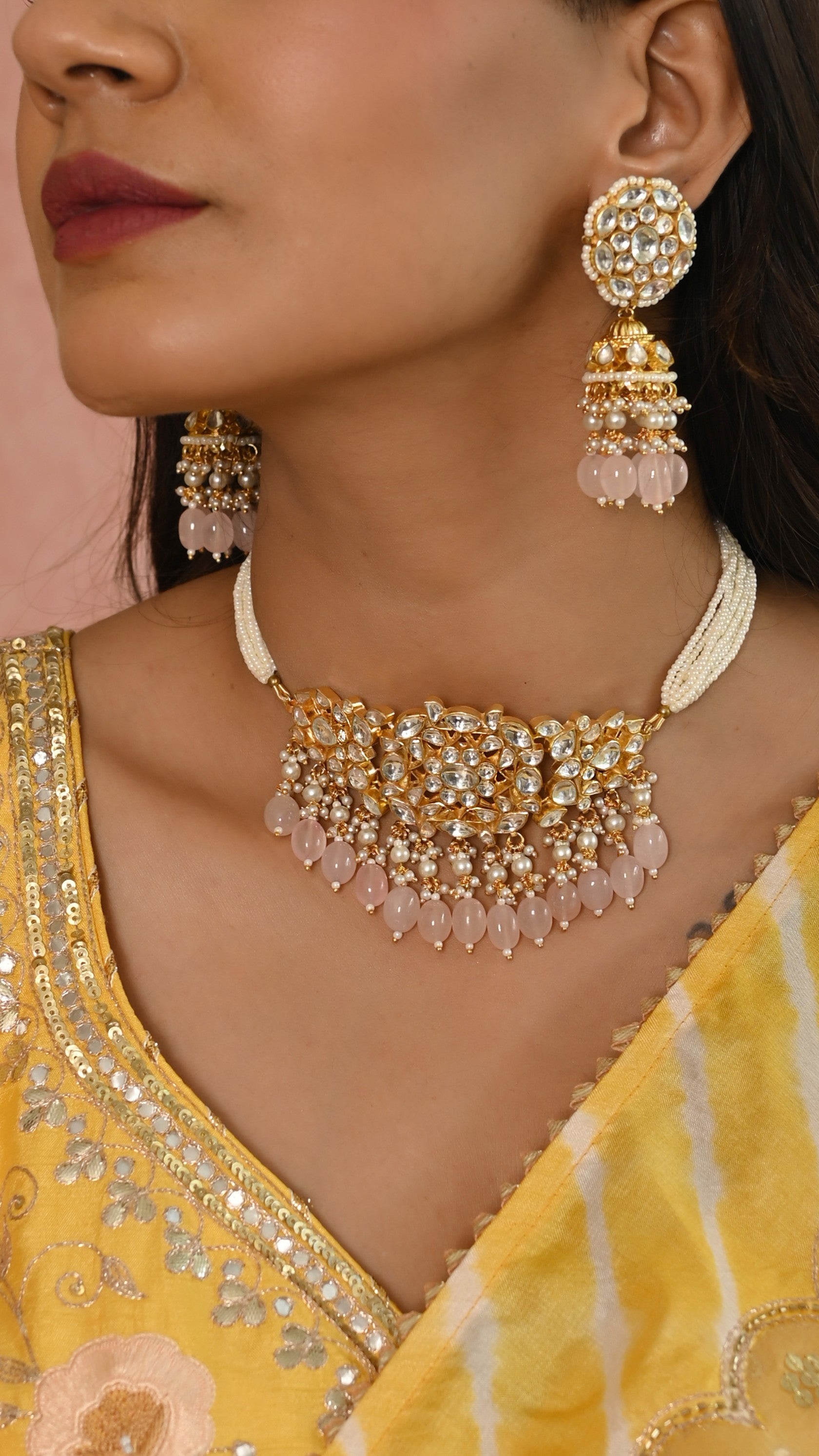 Gold plated Kundan Choker Set