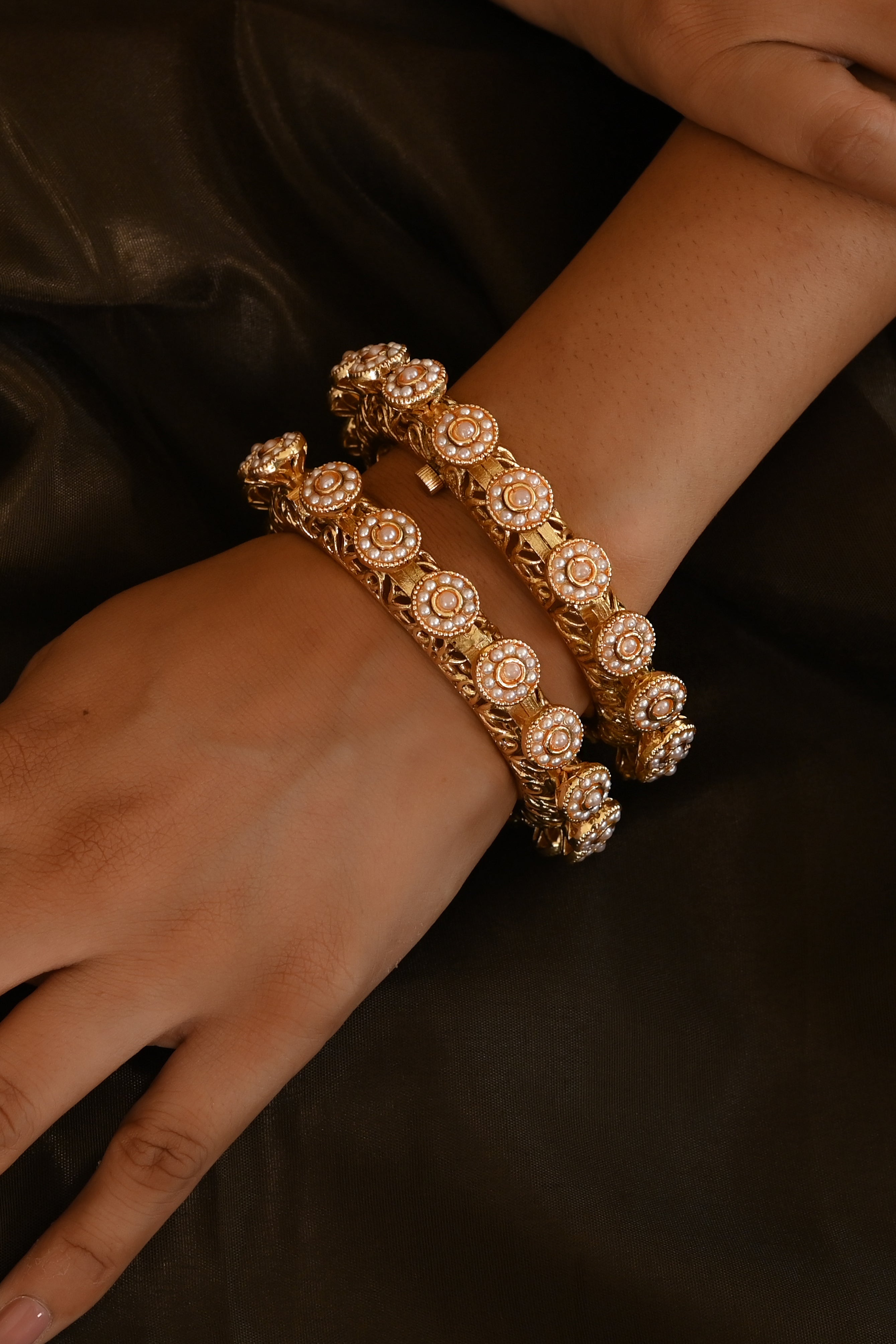 Gold plated bangles