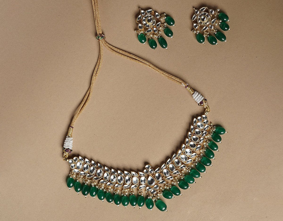 Gold plated Kundan Choker Set