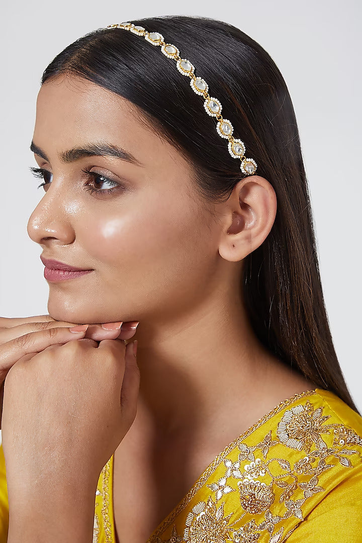 Gold plated Kundan Sheeshphool