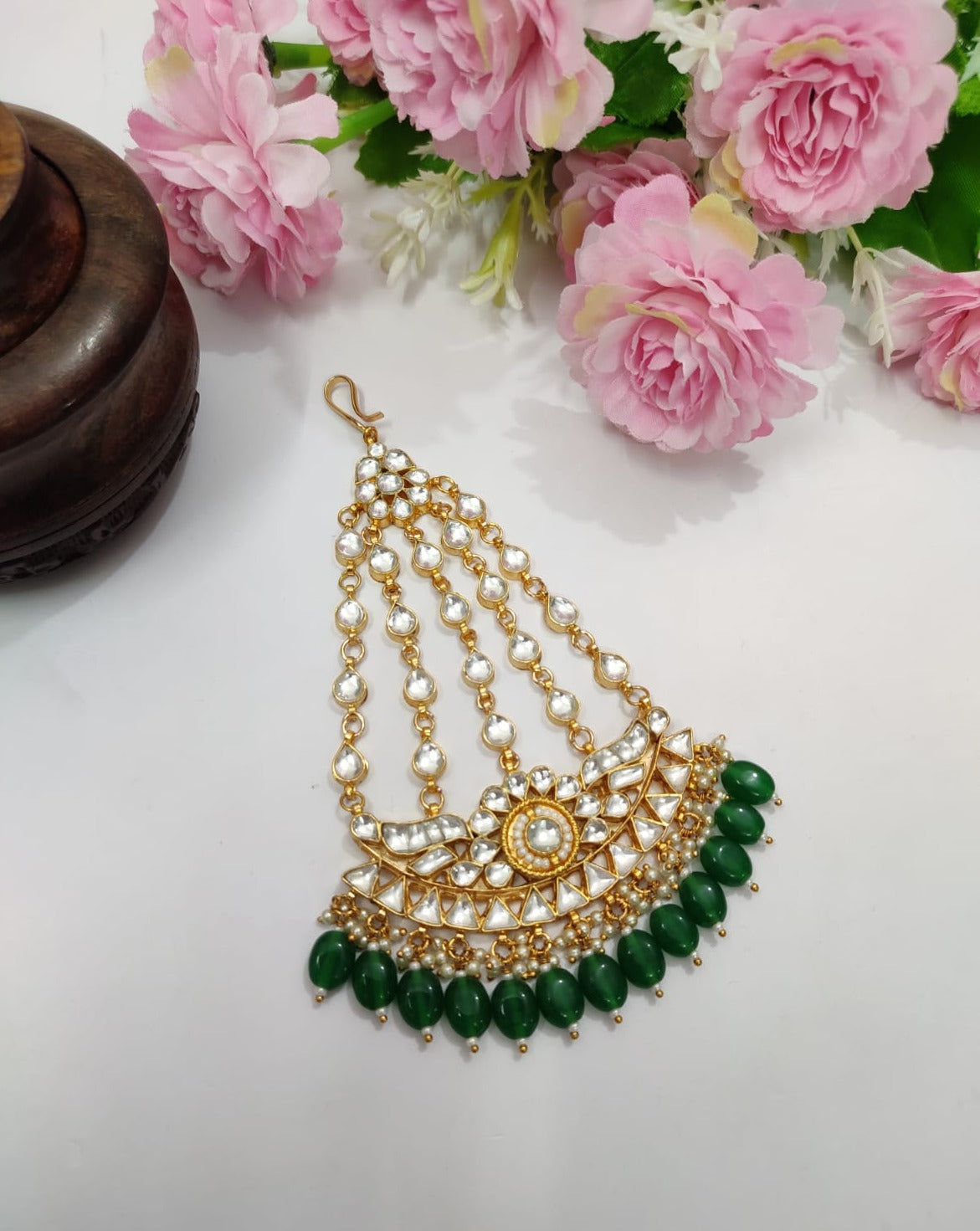 Gold plated Kundan Passa
