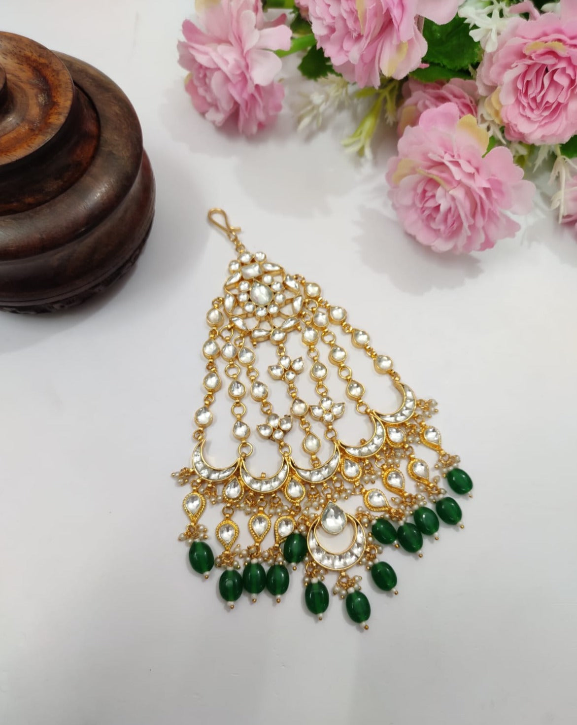 Gold plated Kundan Pasa