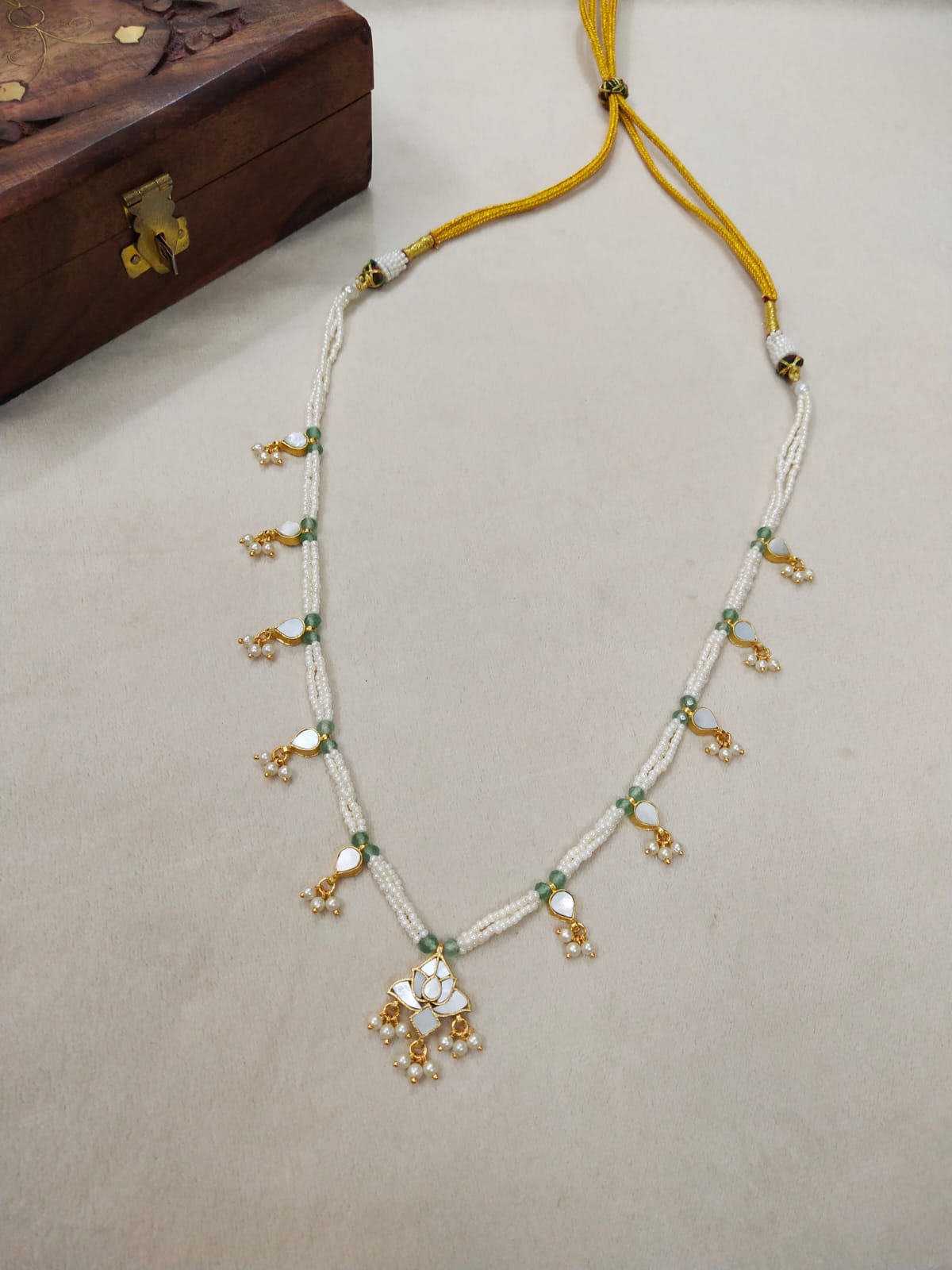 Mother Of Pearl Long Necklace
