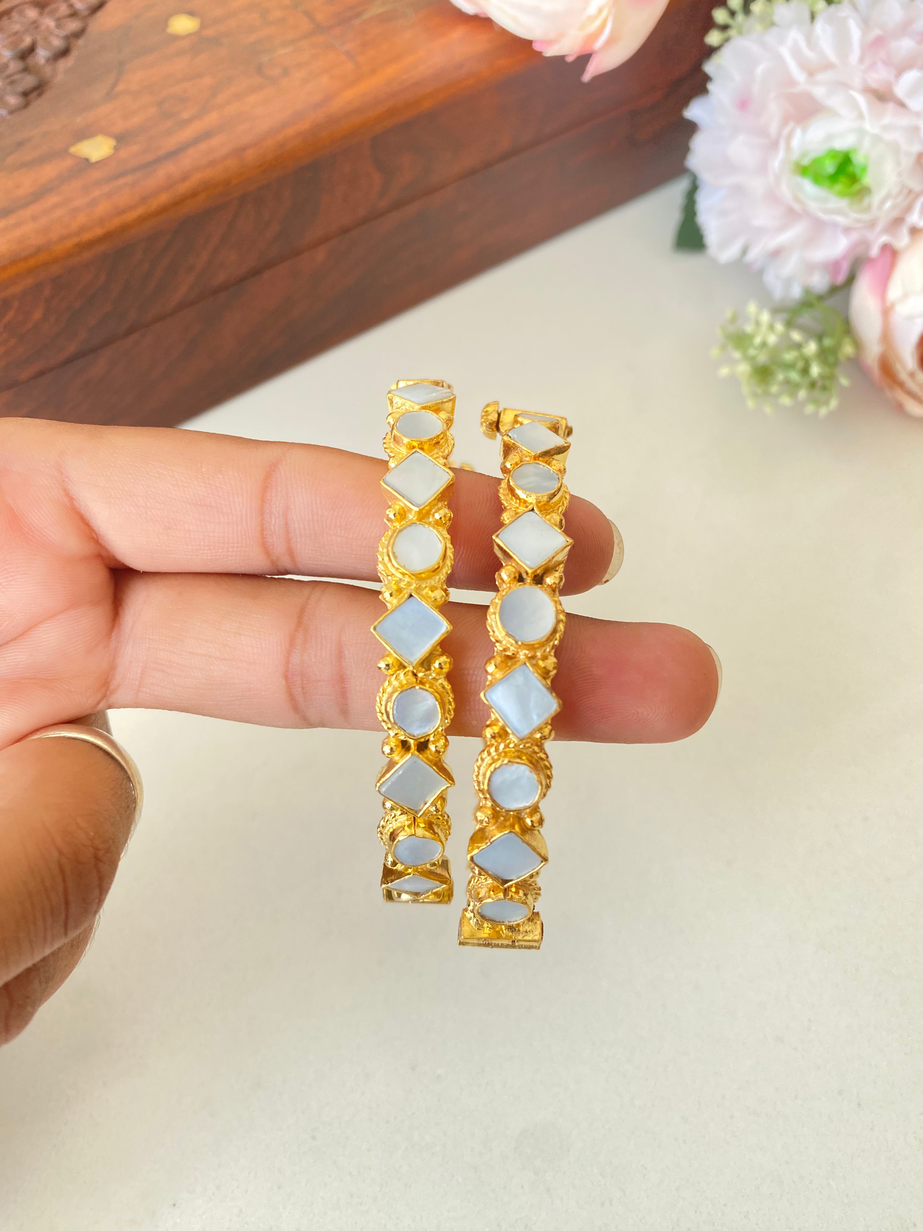 Mother of pearl bangles