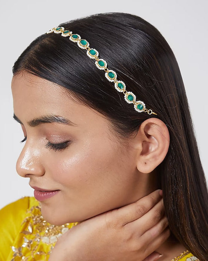 Gold plated Kundan Sheeshphool