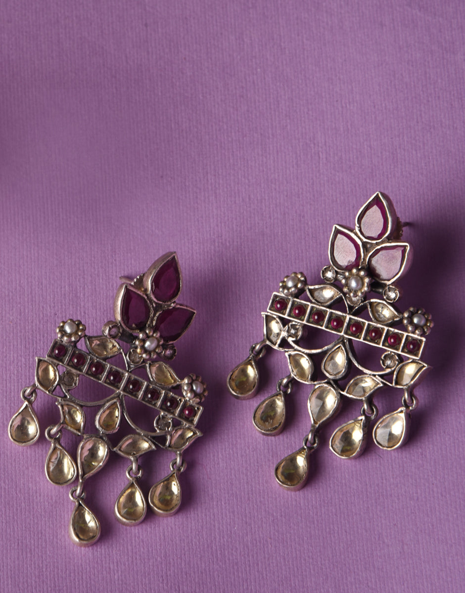 Maroon Earrings