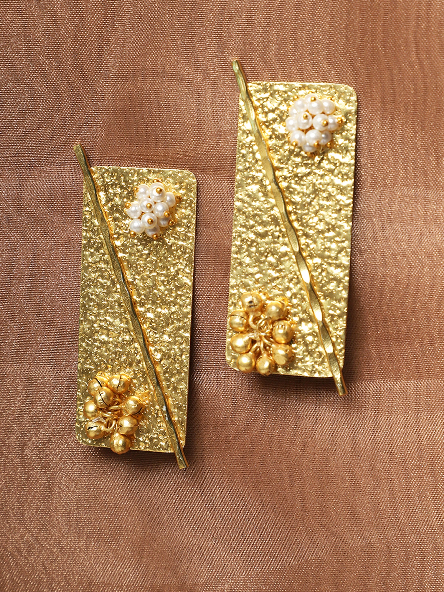 Rectangle Textured Earrings