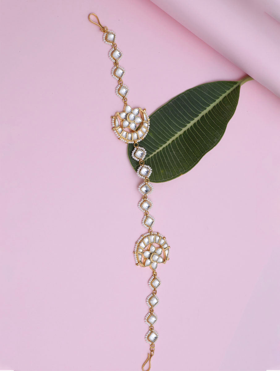 Gold plated Kundan Sheeshphool