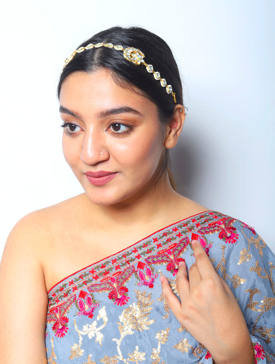 Gold plated Kundan Sheeshphool