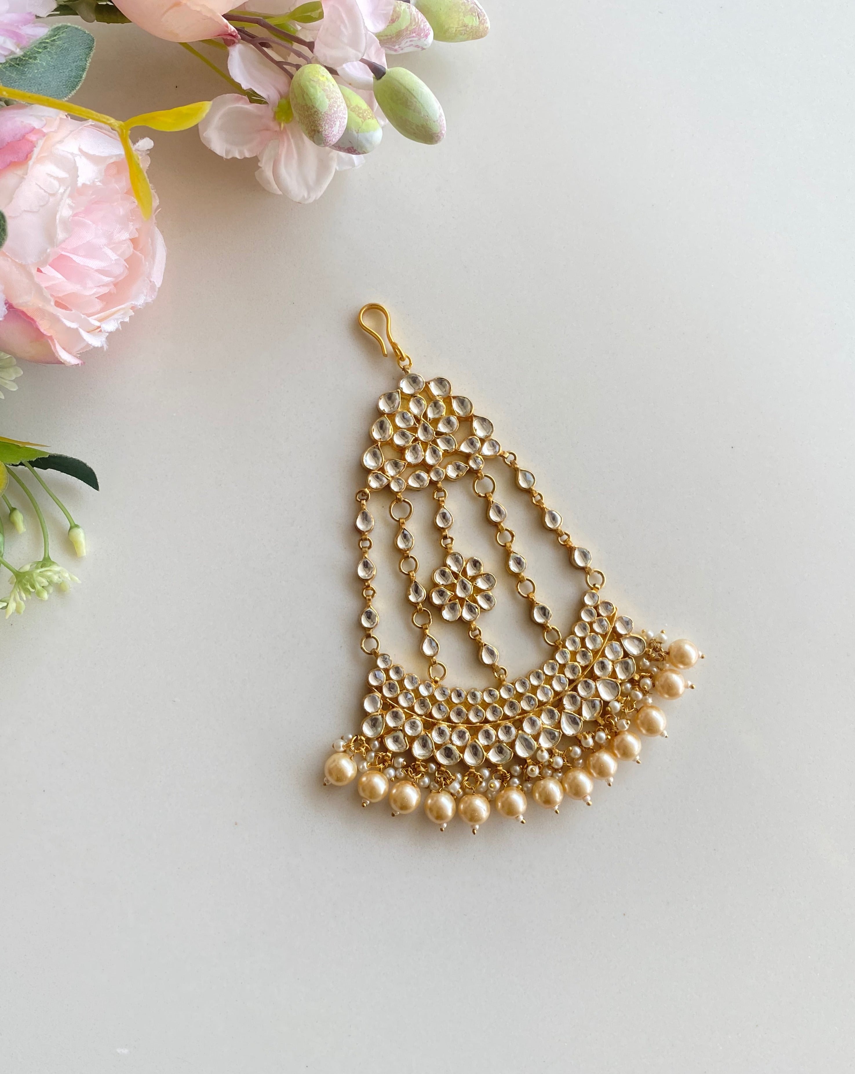 Gold plated Kundan Passa