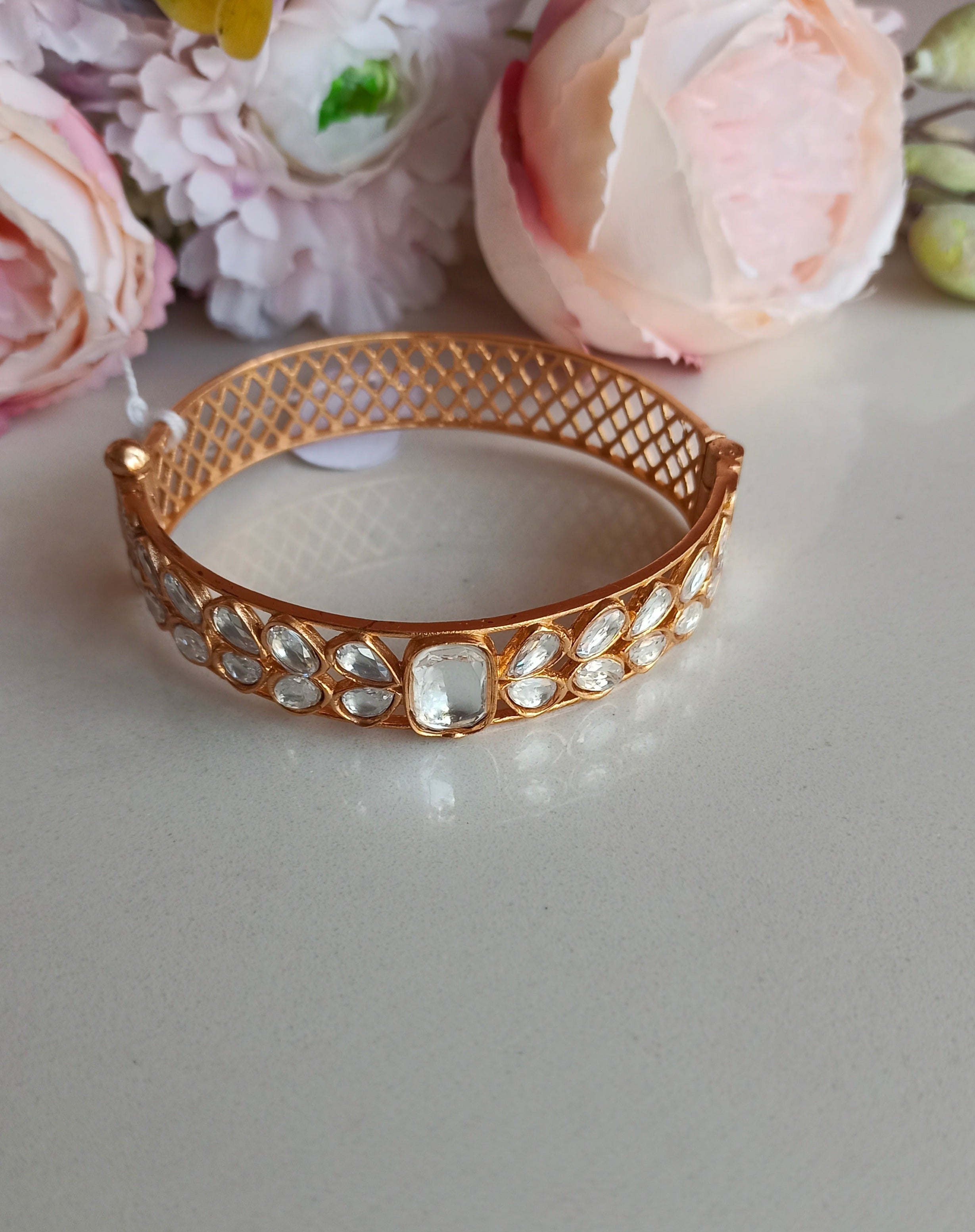 Gold Plated Kundan Kada