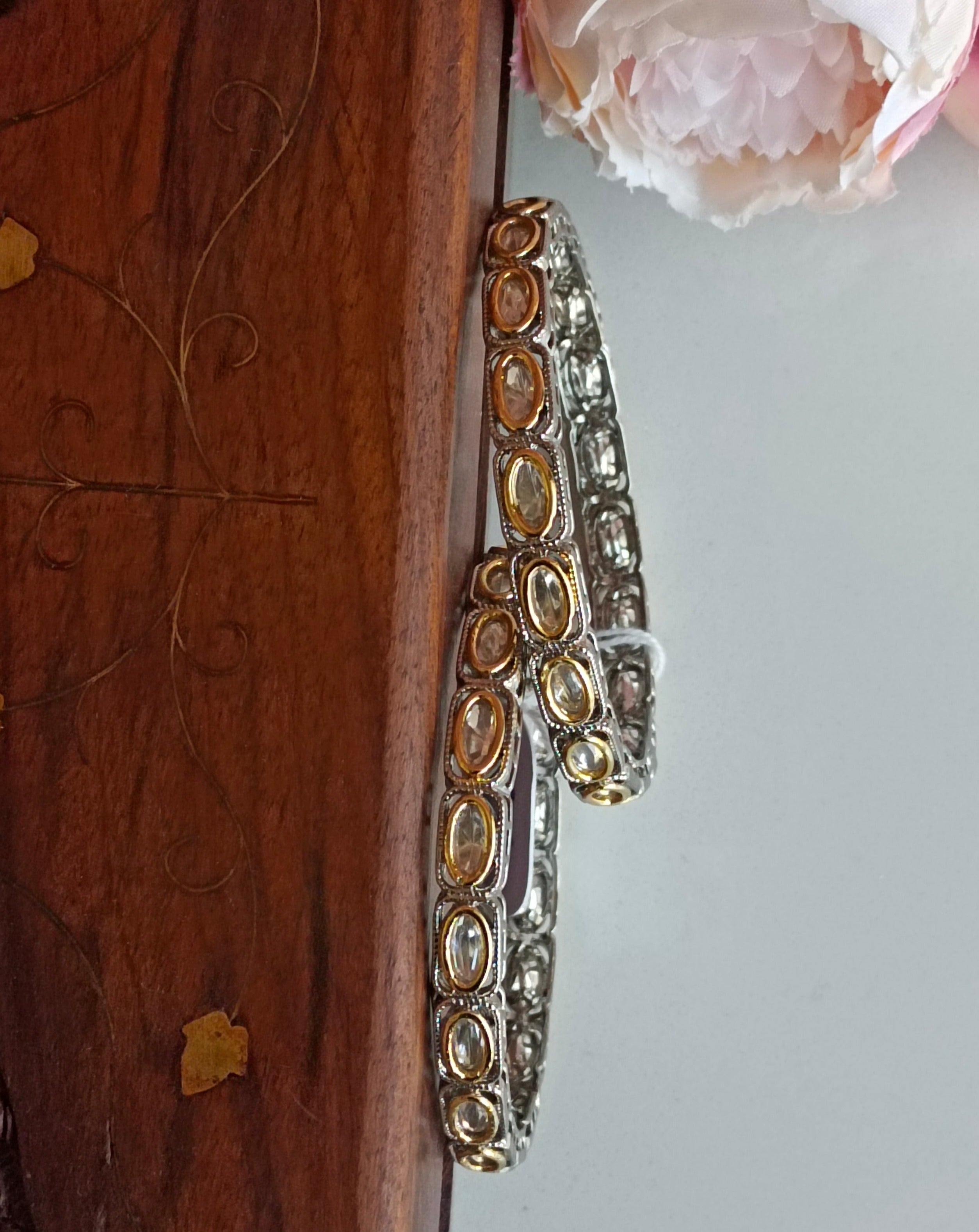 Silver plated Moissanite Bangle