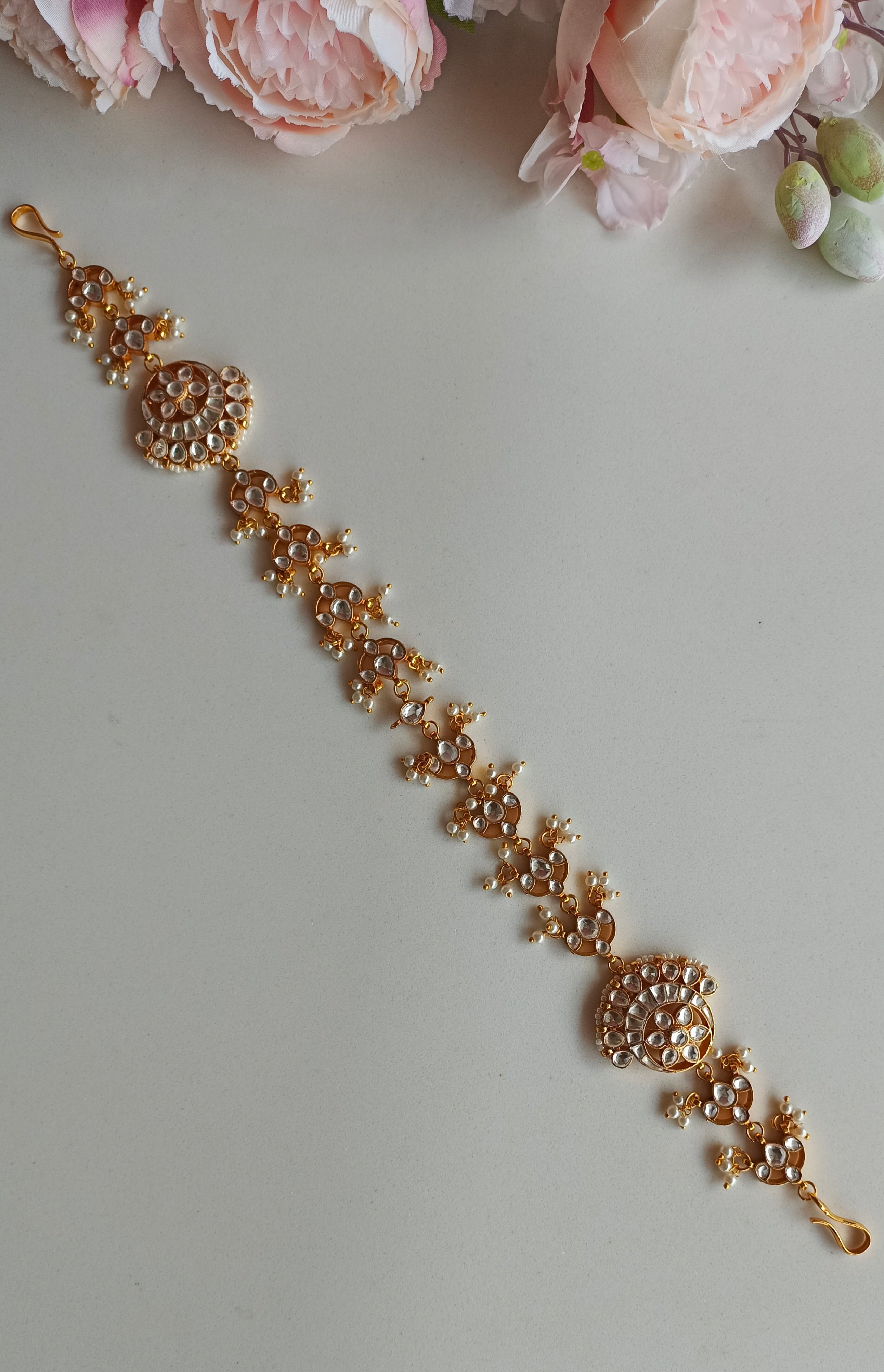 Gold plated Kundan Sheeshphool