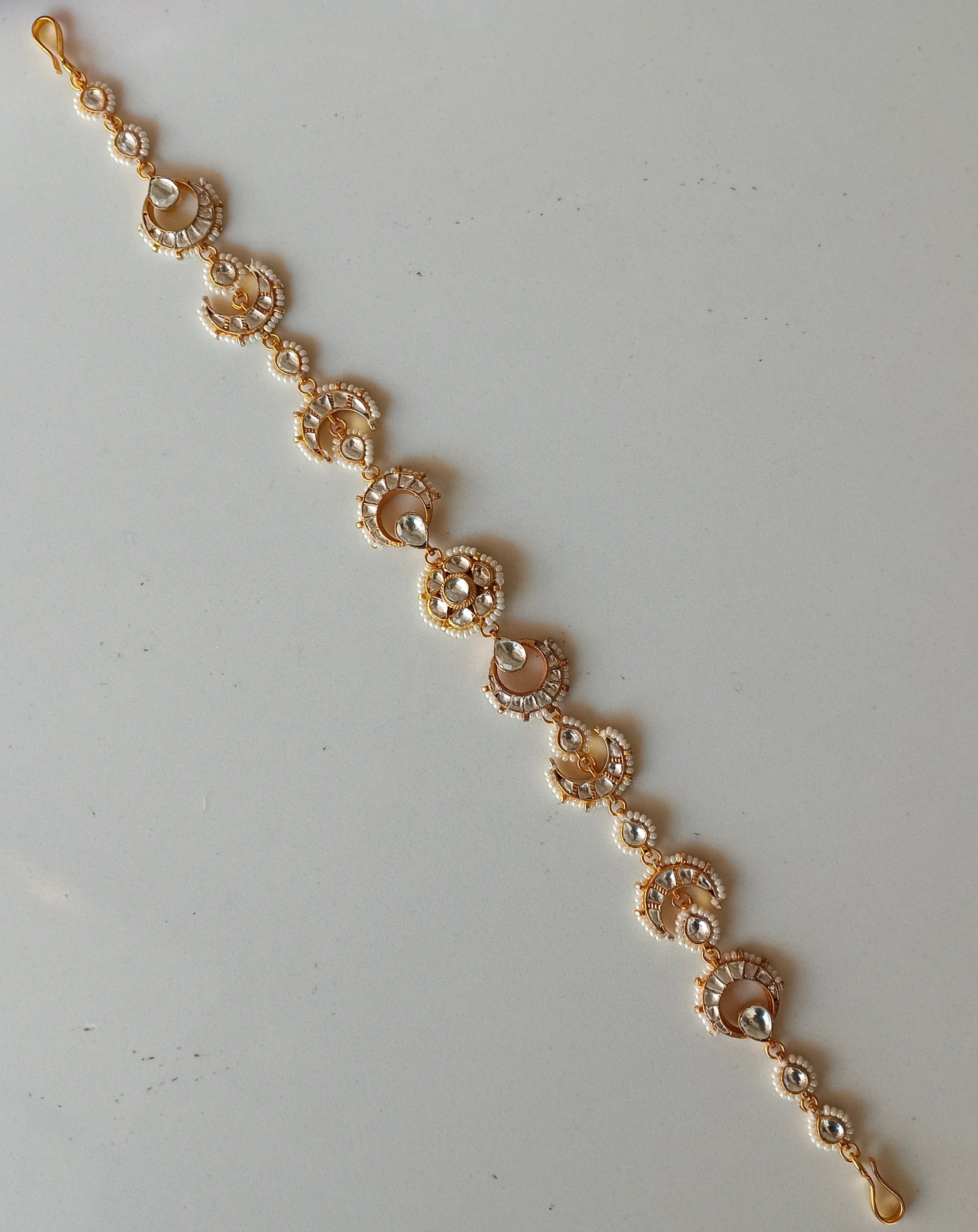 Gold plated Kundan Sheeshphool