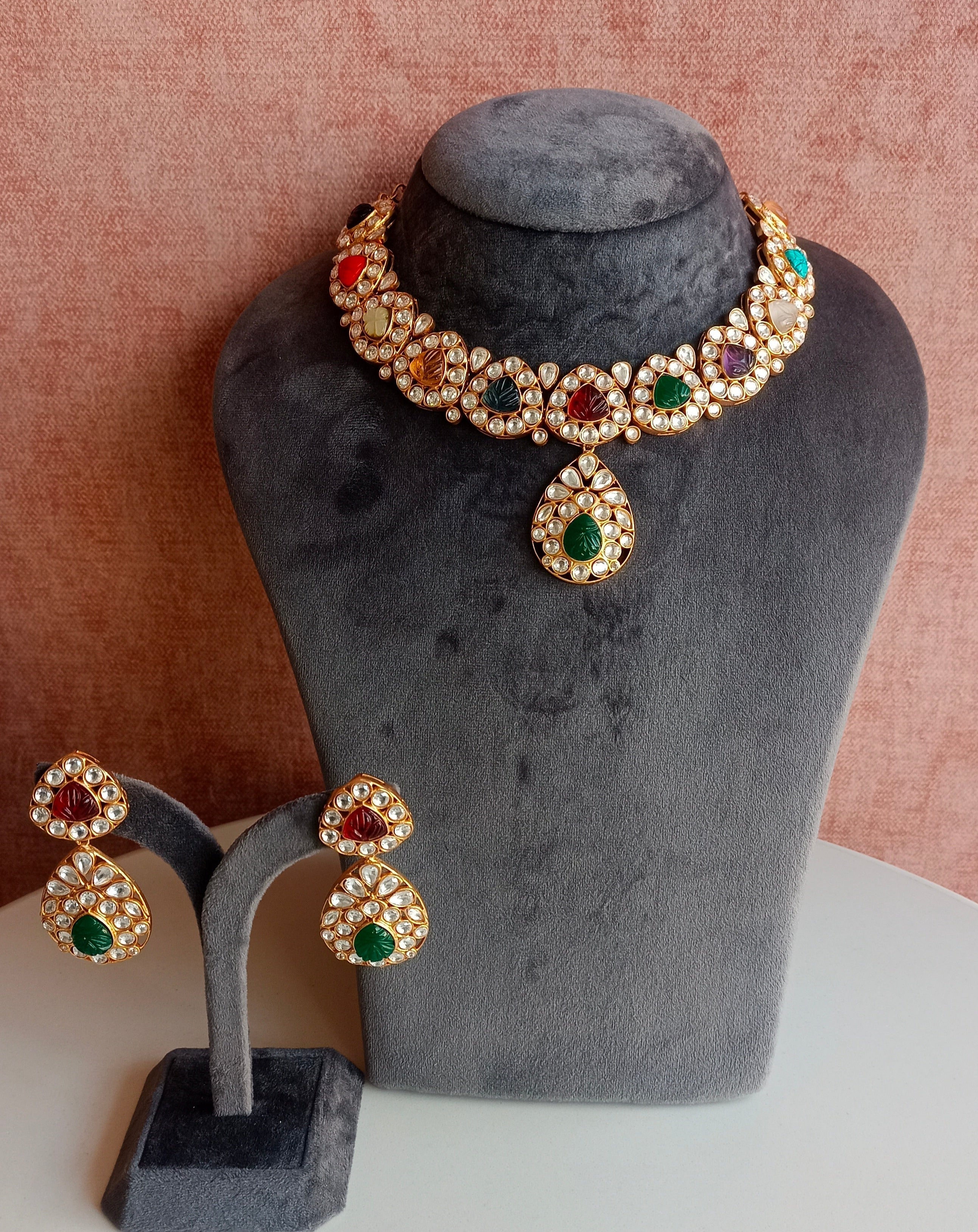 Navrattan Necklace set