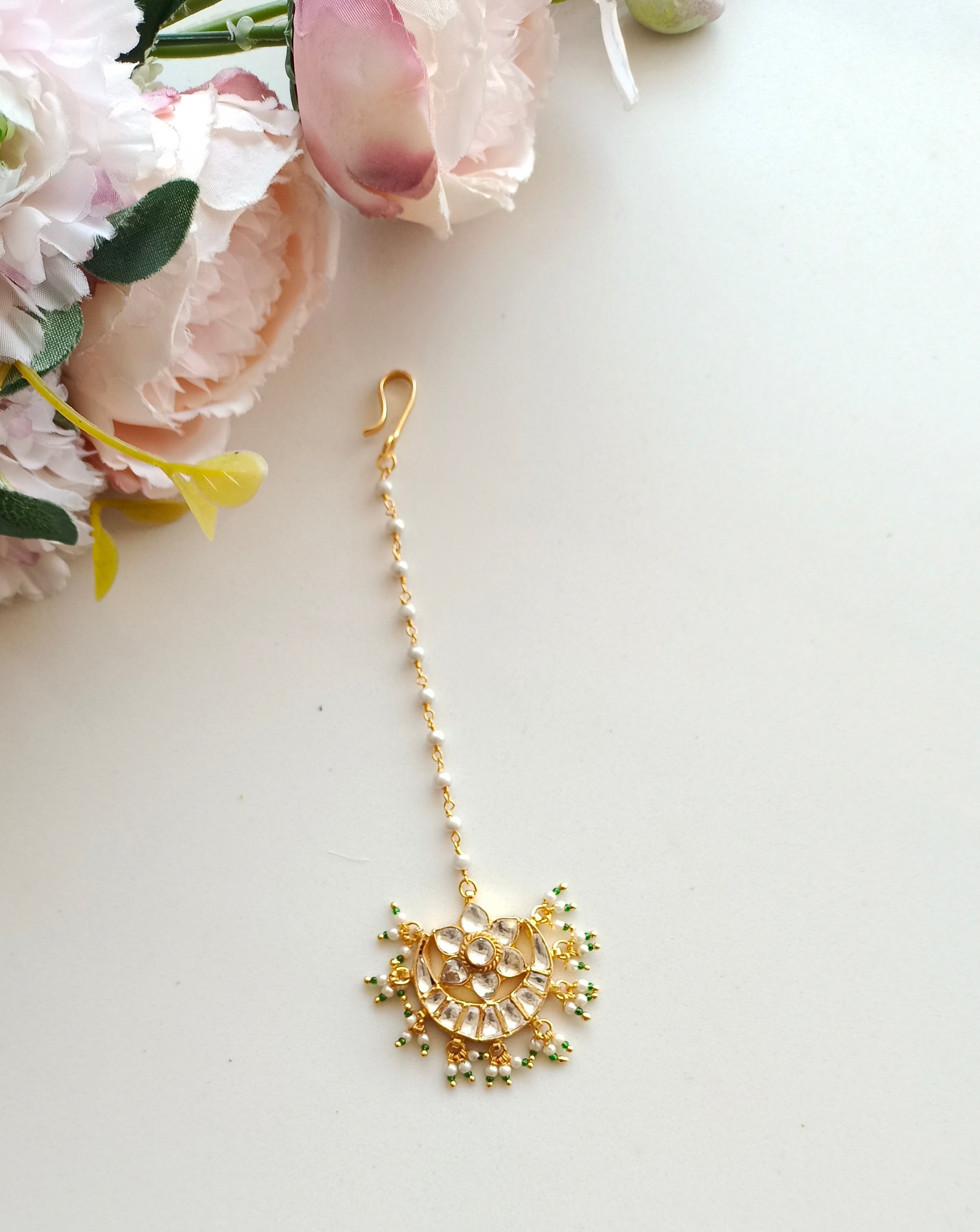 Gold Plated Kundan Tikka