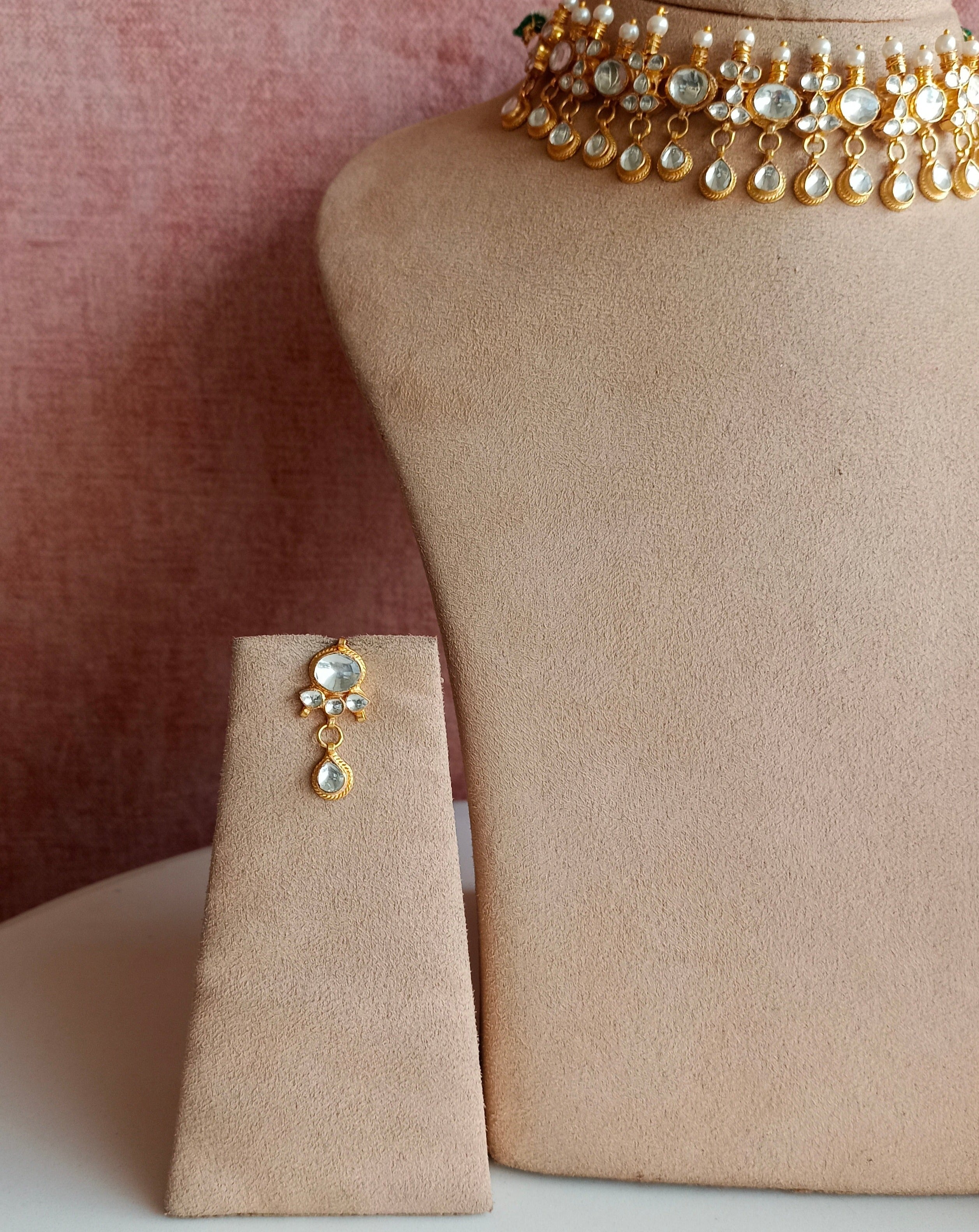 Gold plated Kundan Choker Set
