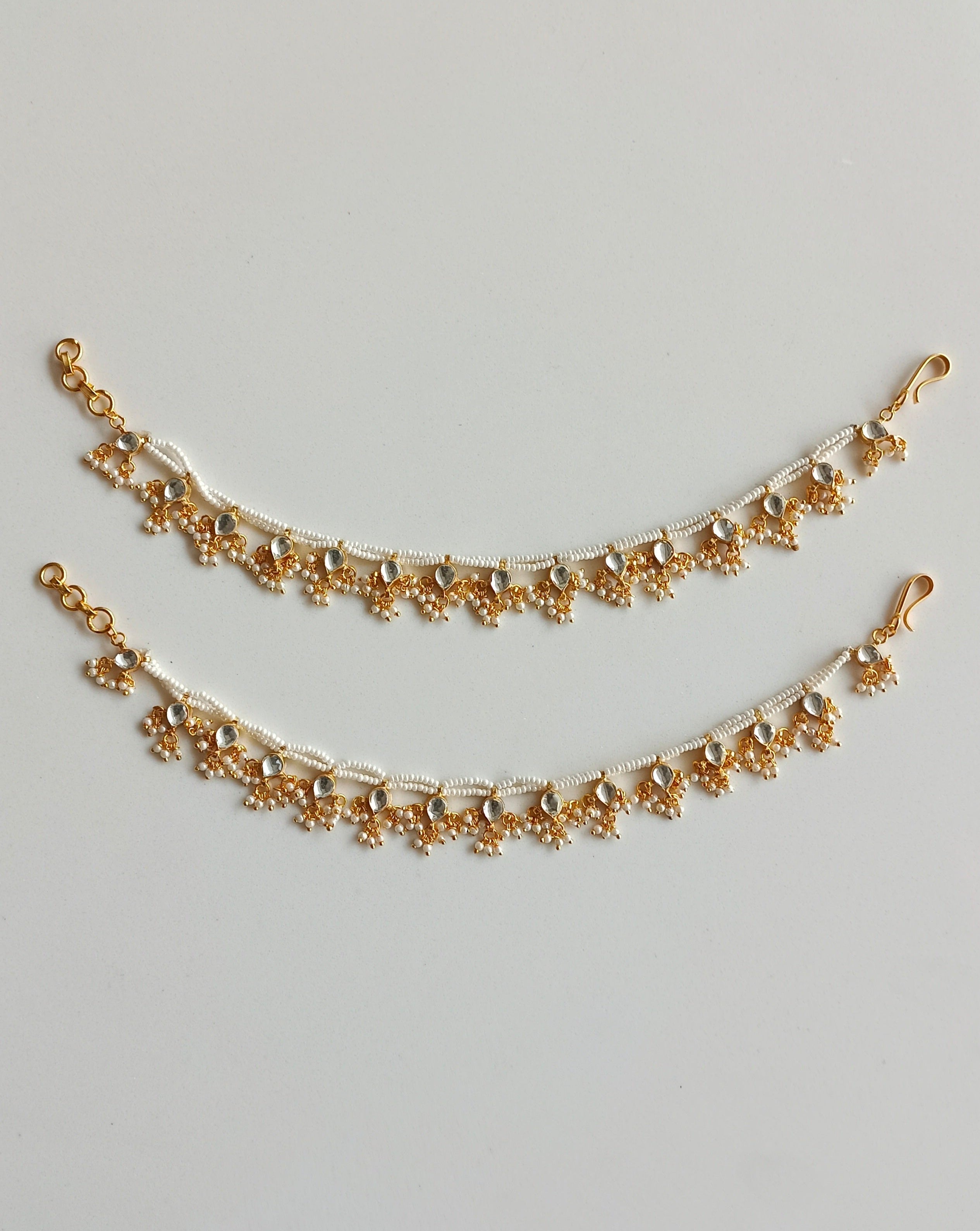 Gold plated Kundan Payal