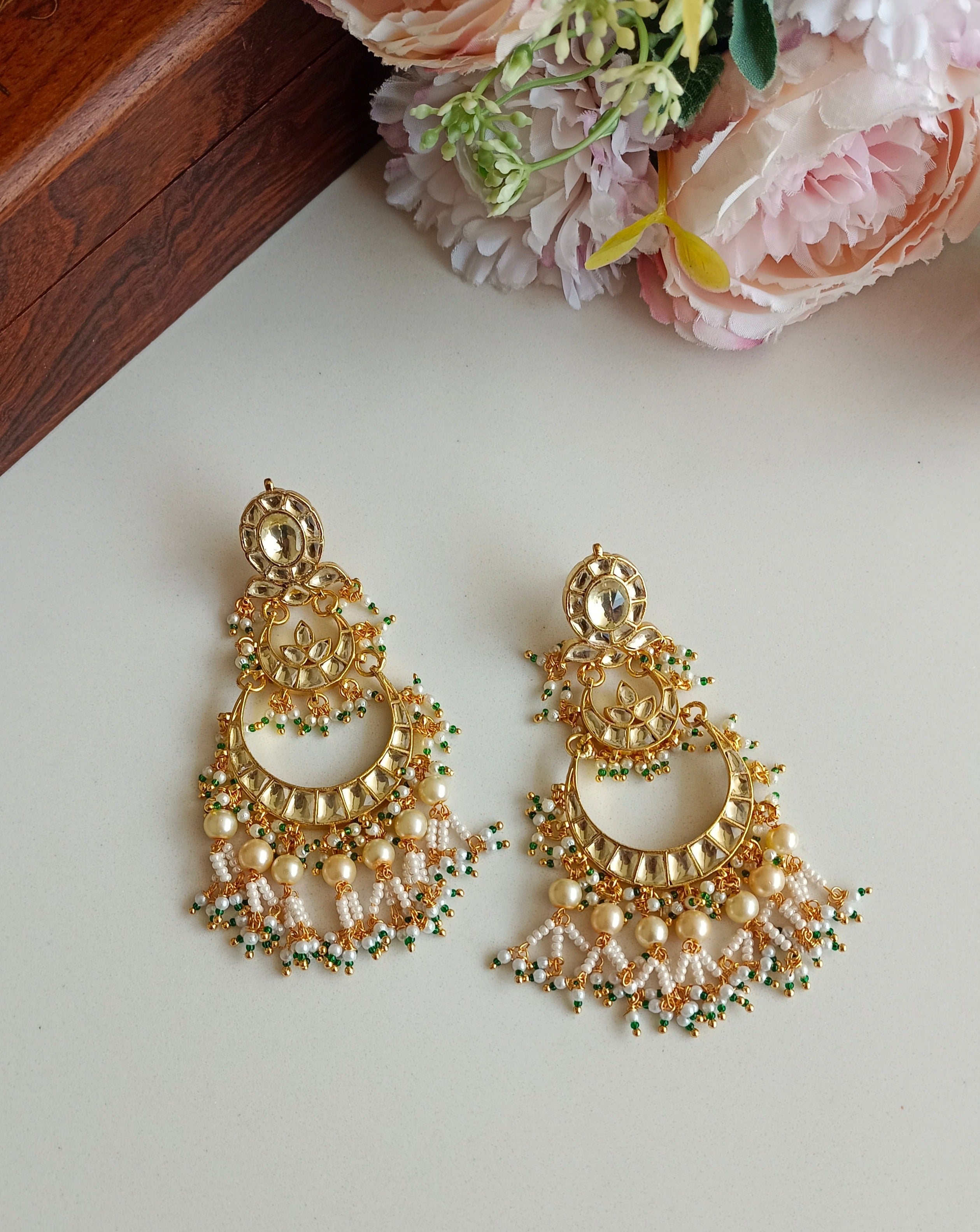 Gold Plated Kundan Earrings