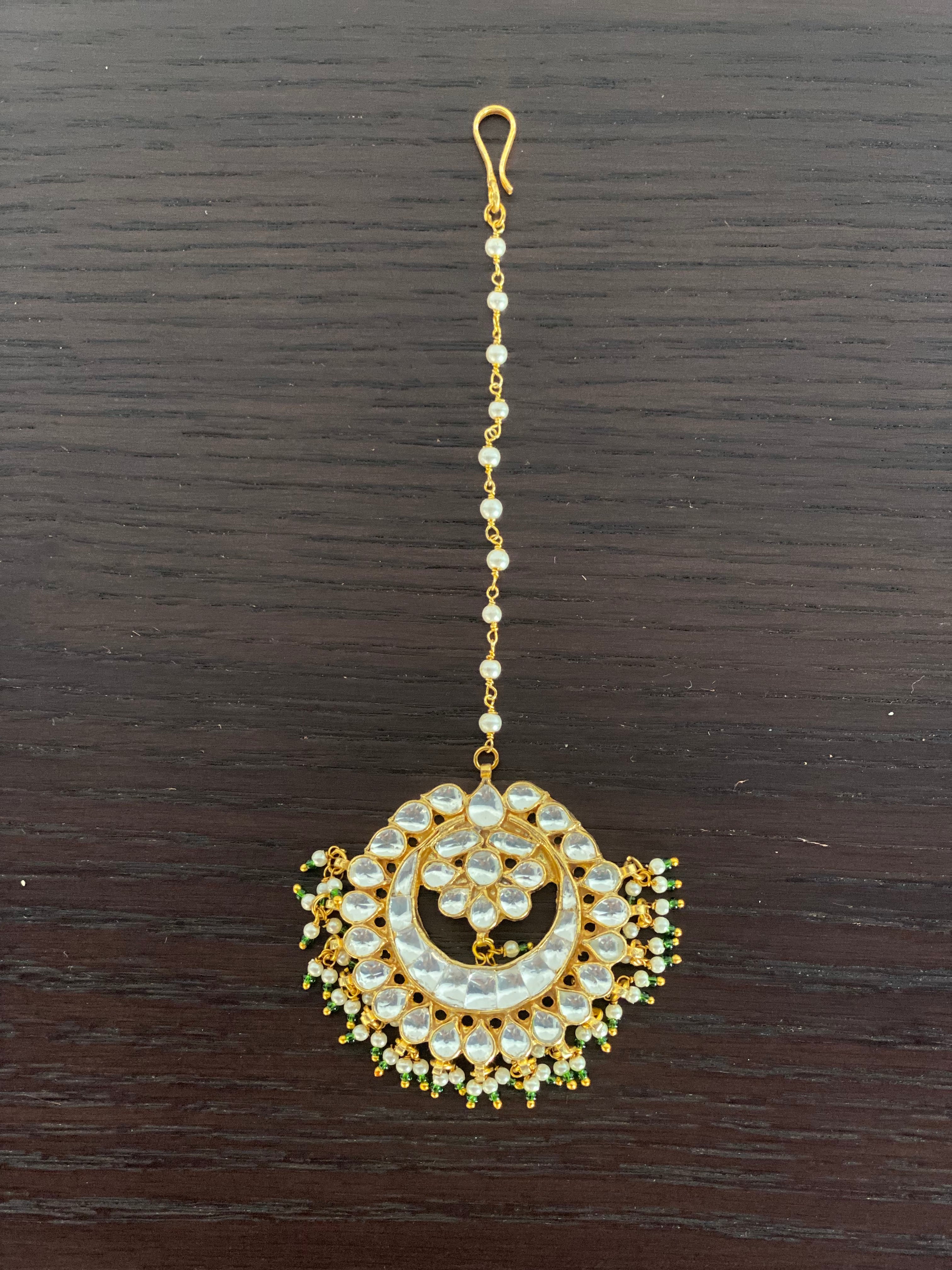 Gold Plated Kundan Tikka