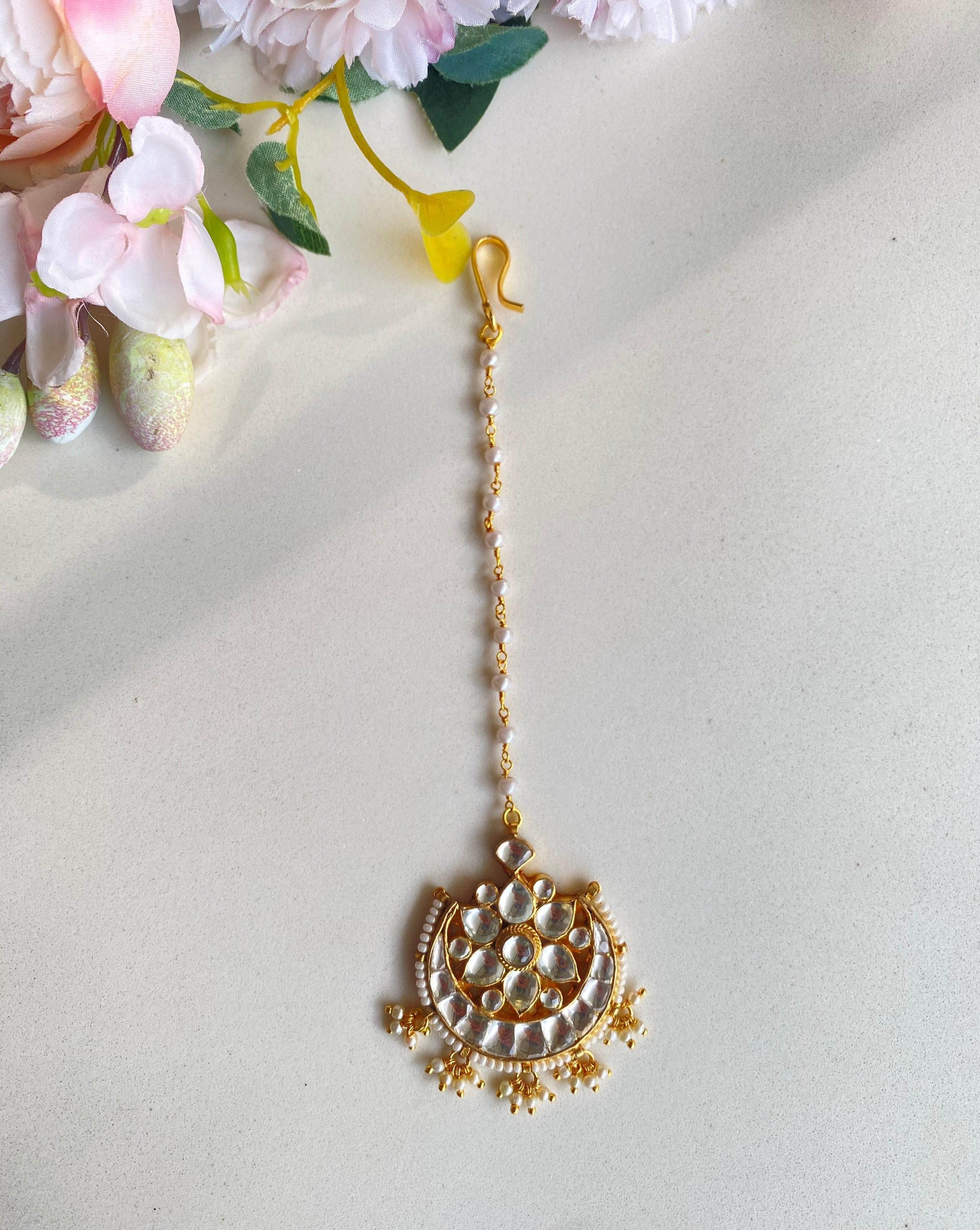 Gold Plated Kundan Tikka