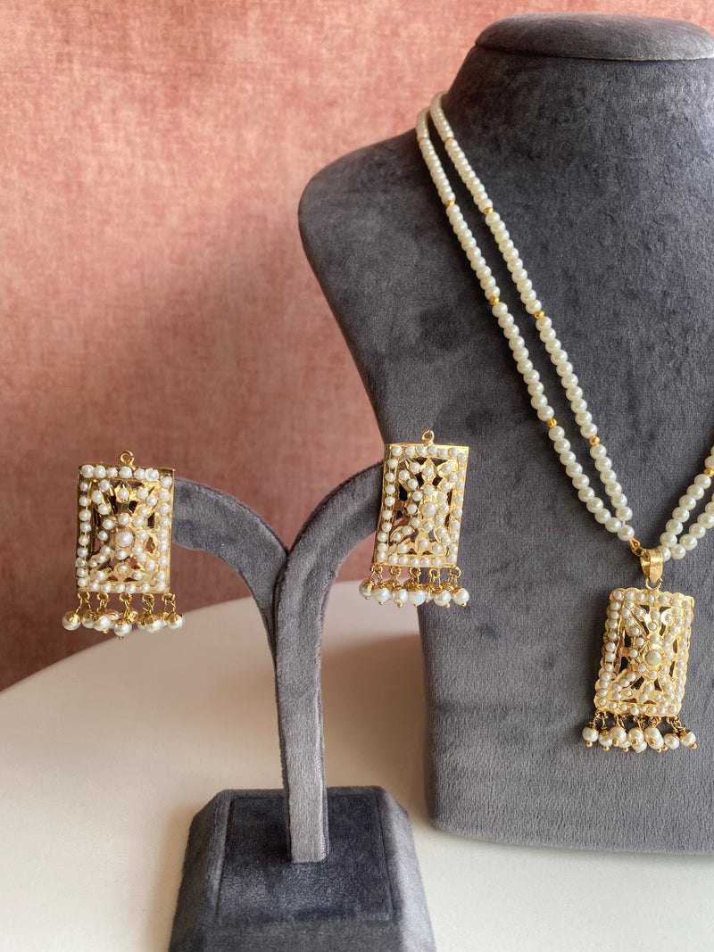 Long necklace 2025 with earrings