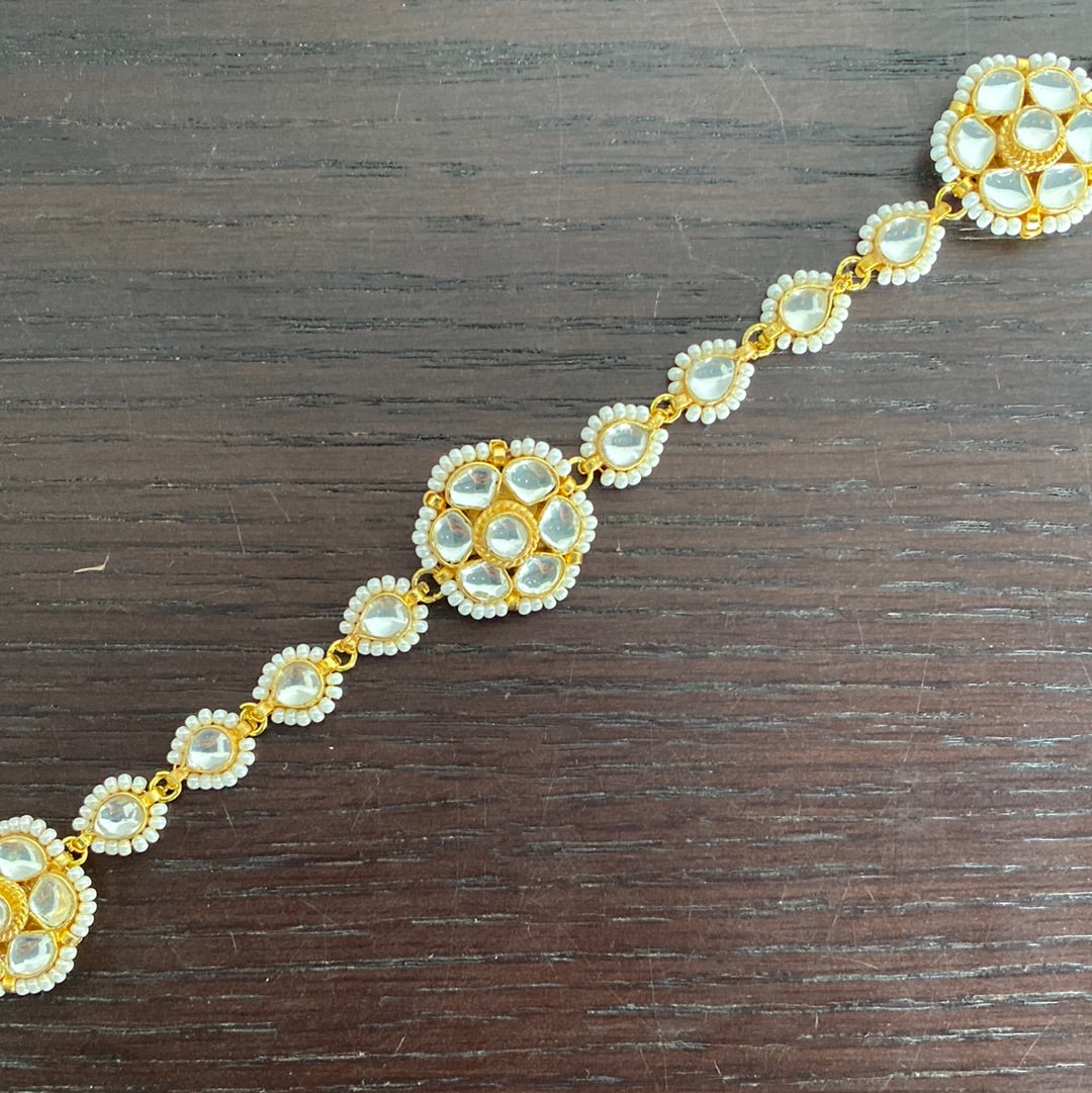 Gold Plated Kundan floral sheeshphool