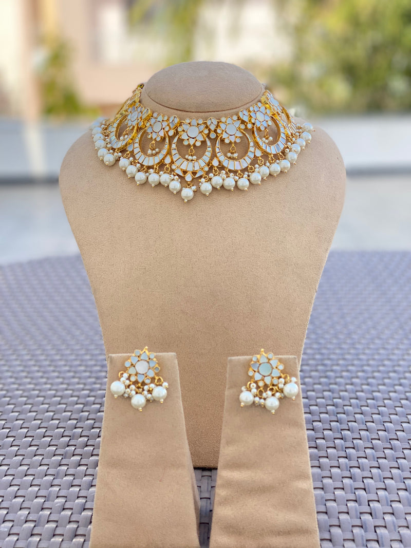 Choker hot sale pearl set