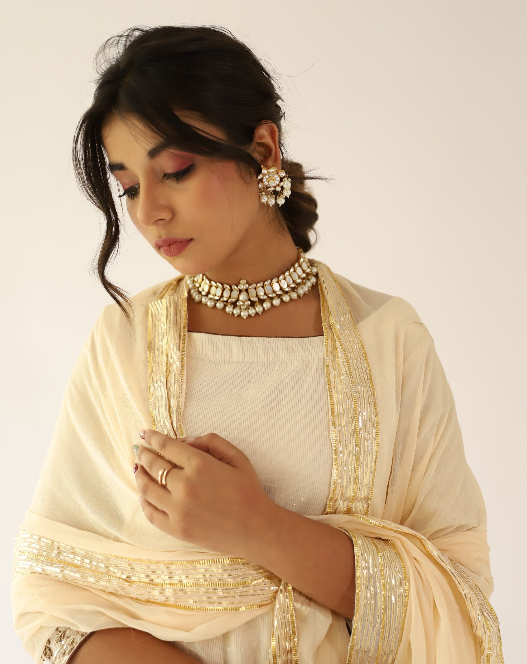 Mother Of Pearl Necklace set