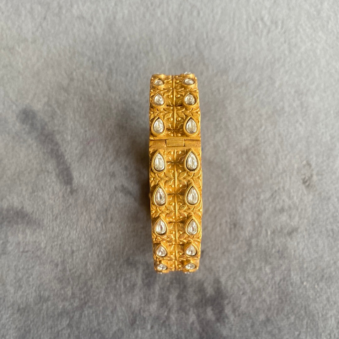 Gold Plated Kundan kada