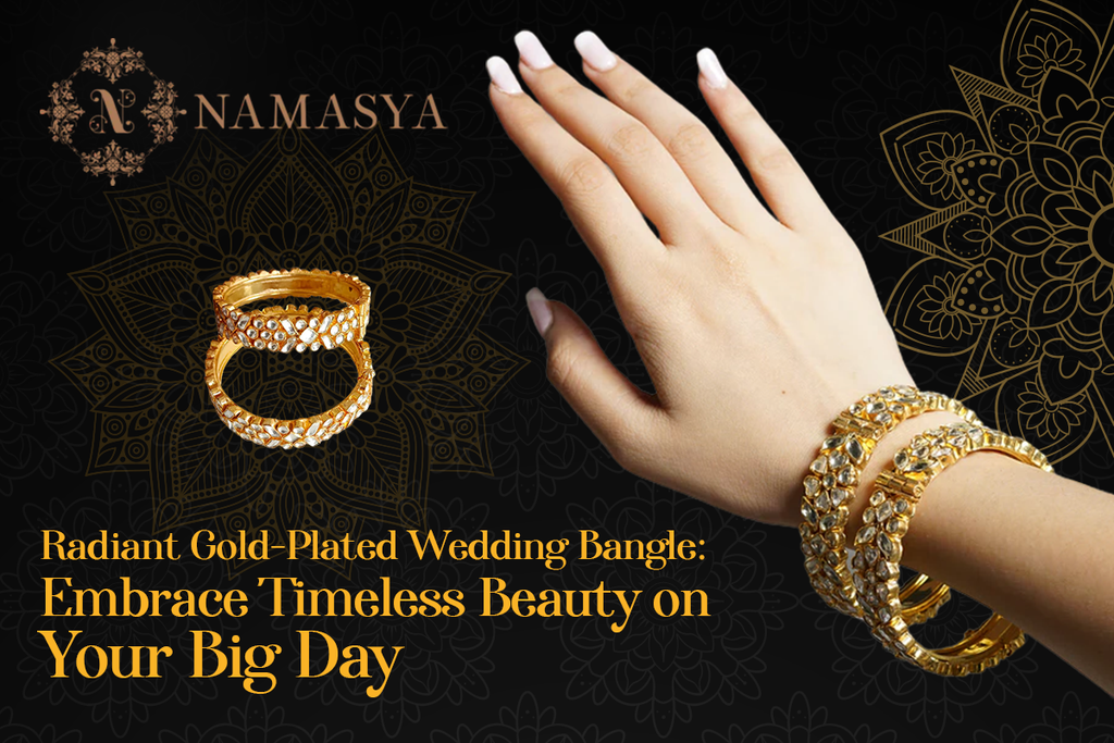Radiant Gold-Plated Wedding Bangle: Embrace Timeless Beauty on Your Big Day