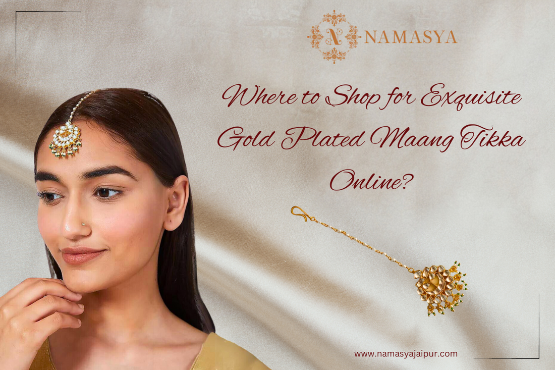 Silver gold plated maang tikka deals