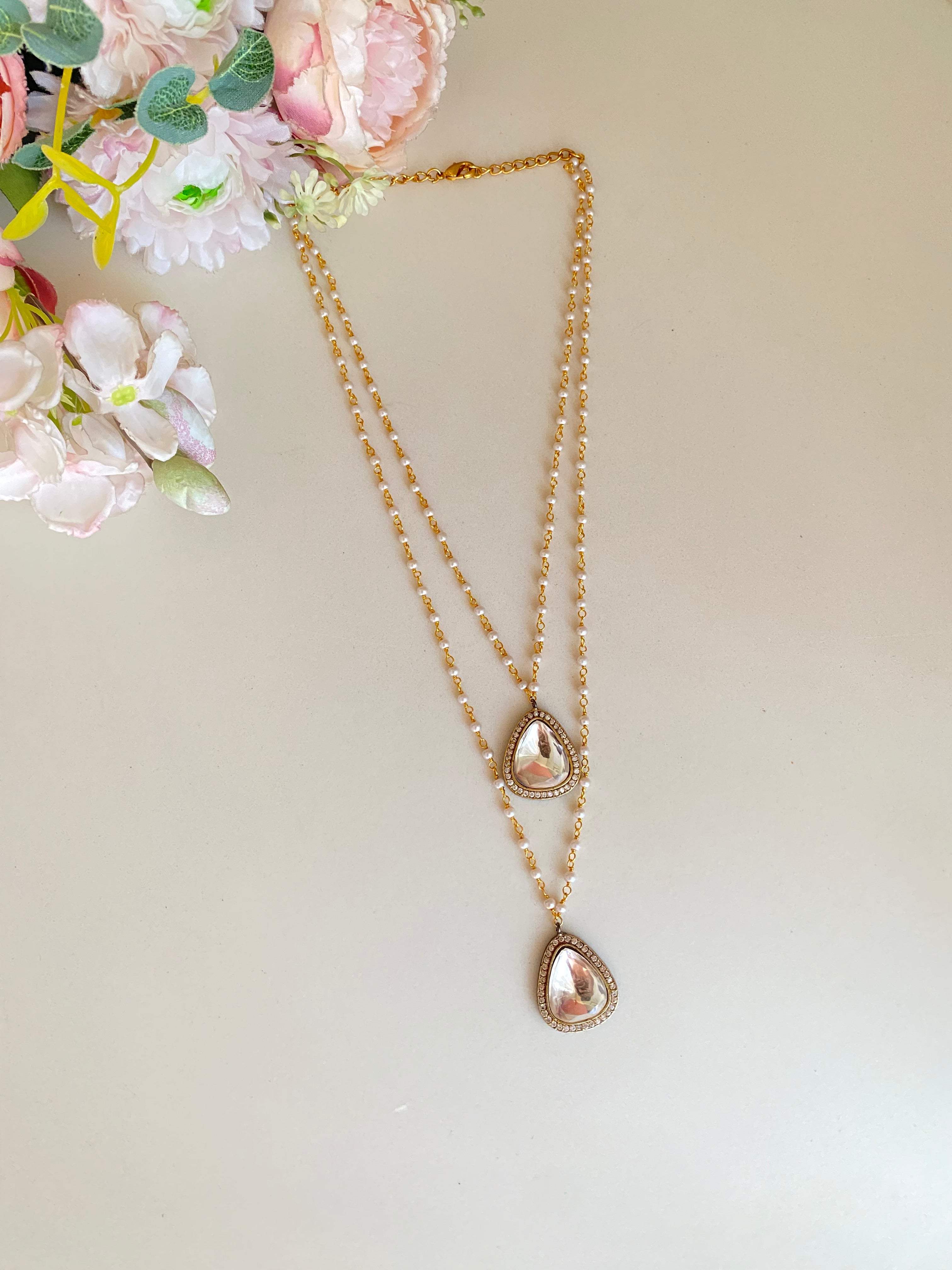 Gold plated Moissanite Pendant