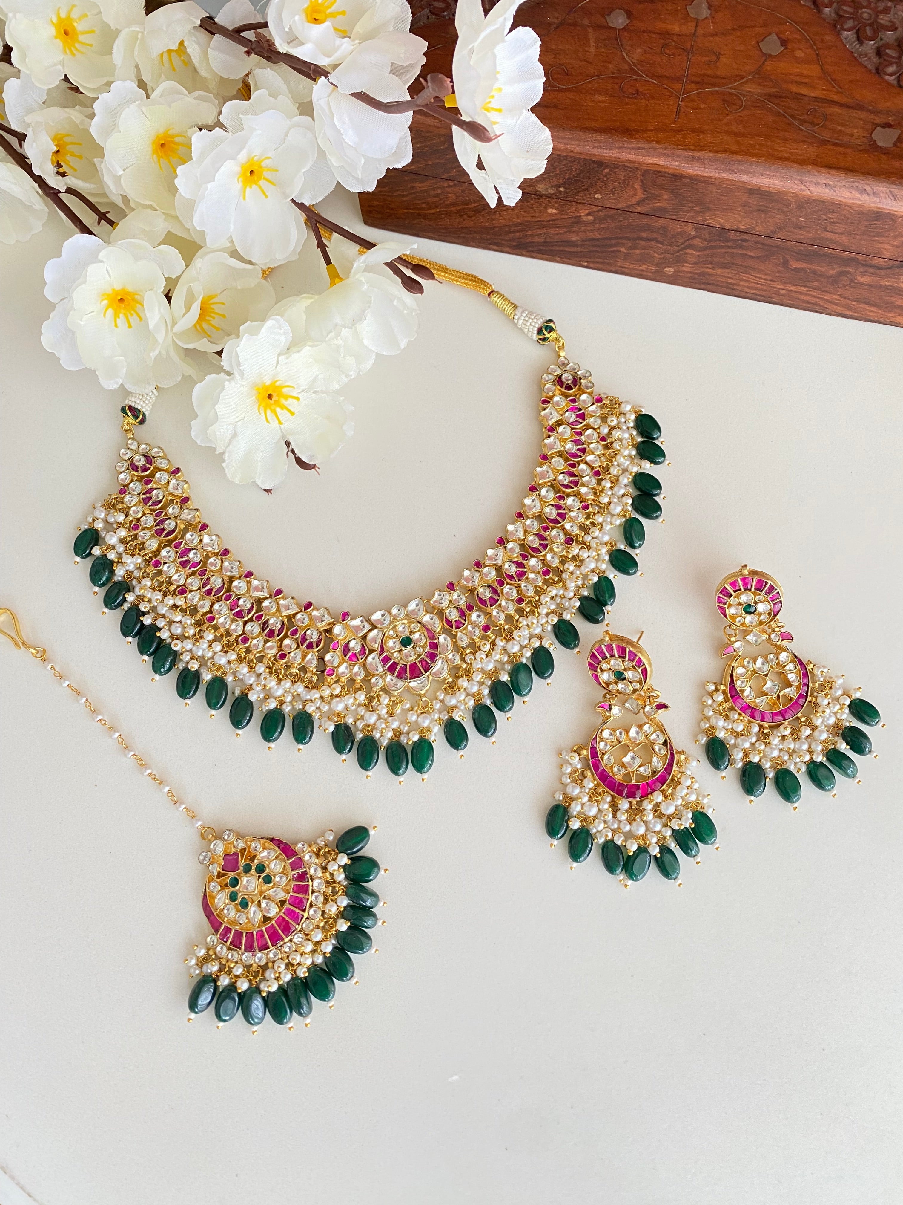 Kundan Gold plated Bridal Necklace Set