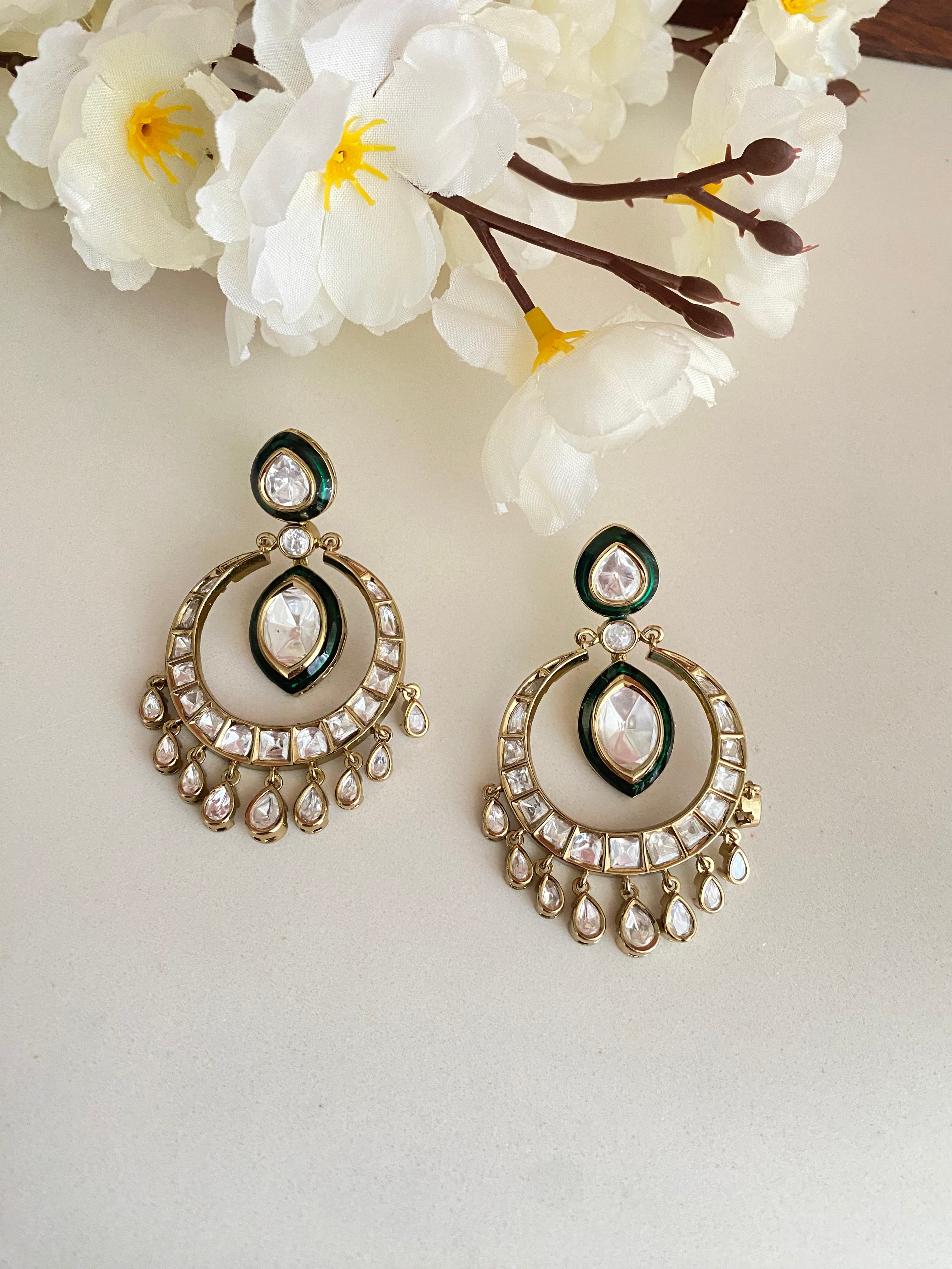 Green Moissanite earrings