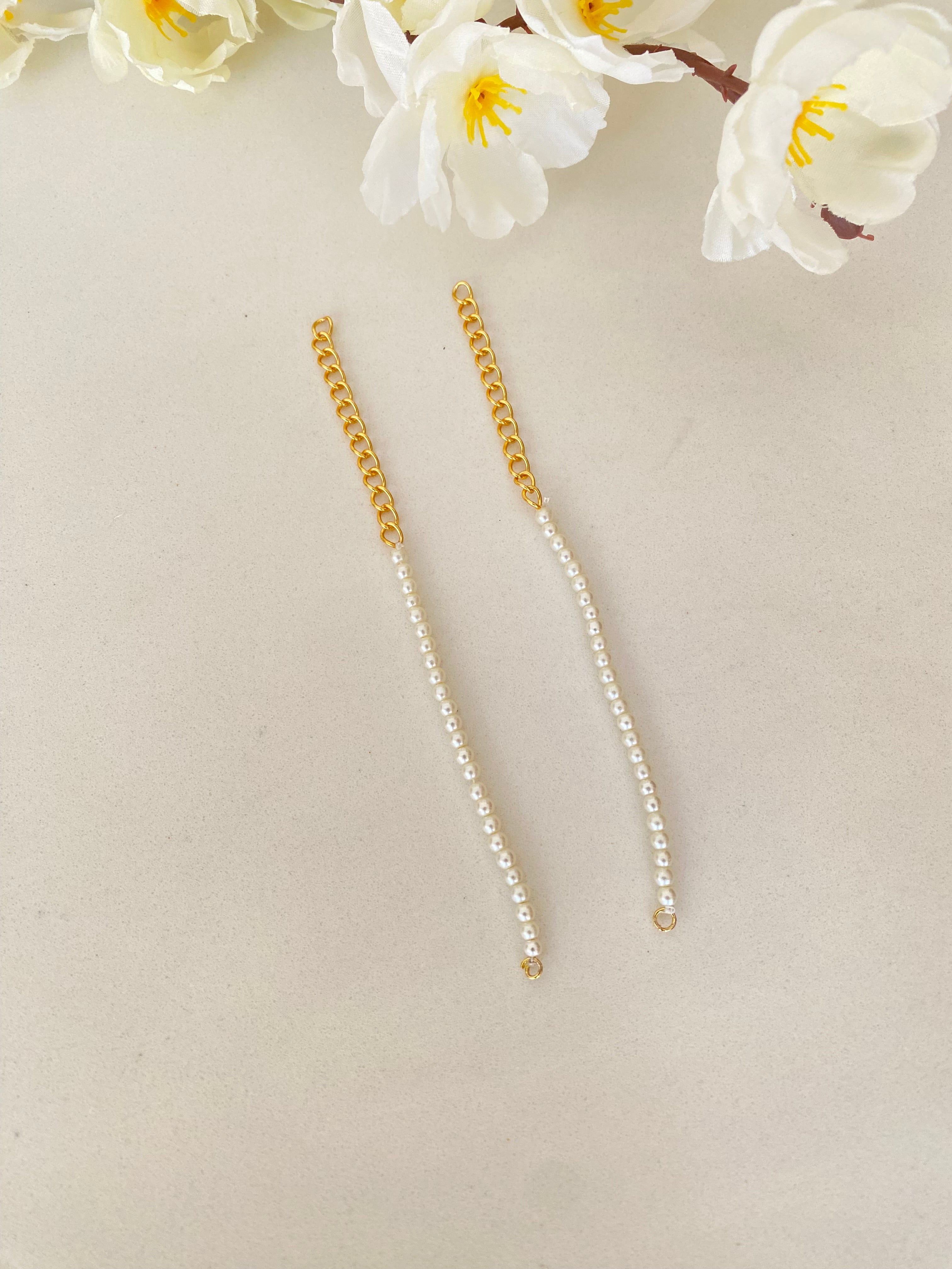 Gold plated Pearl ear chain