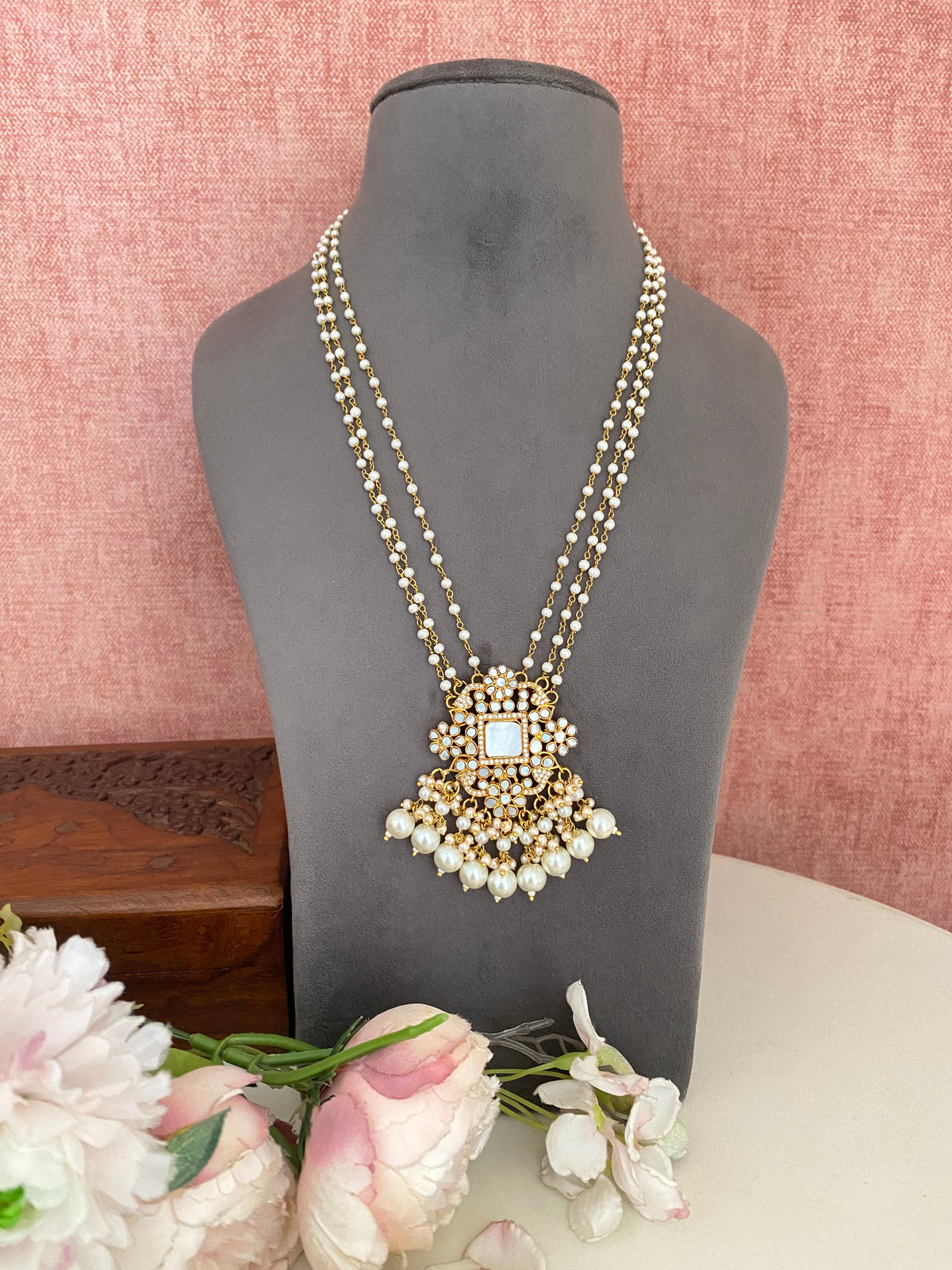 Mother Of Pearl Long Necklace