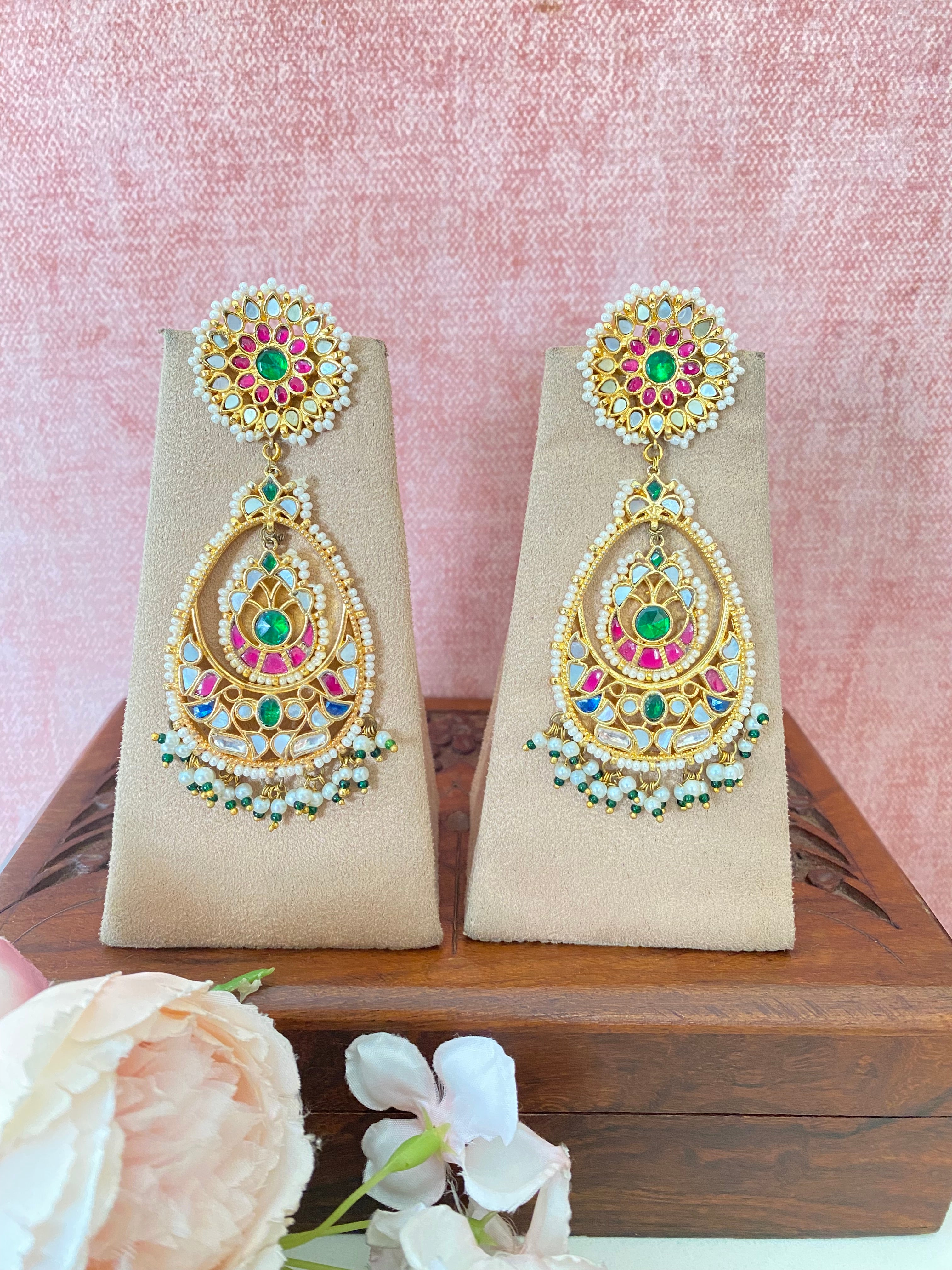 Long Kundan Earring