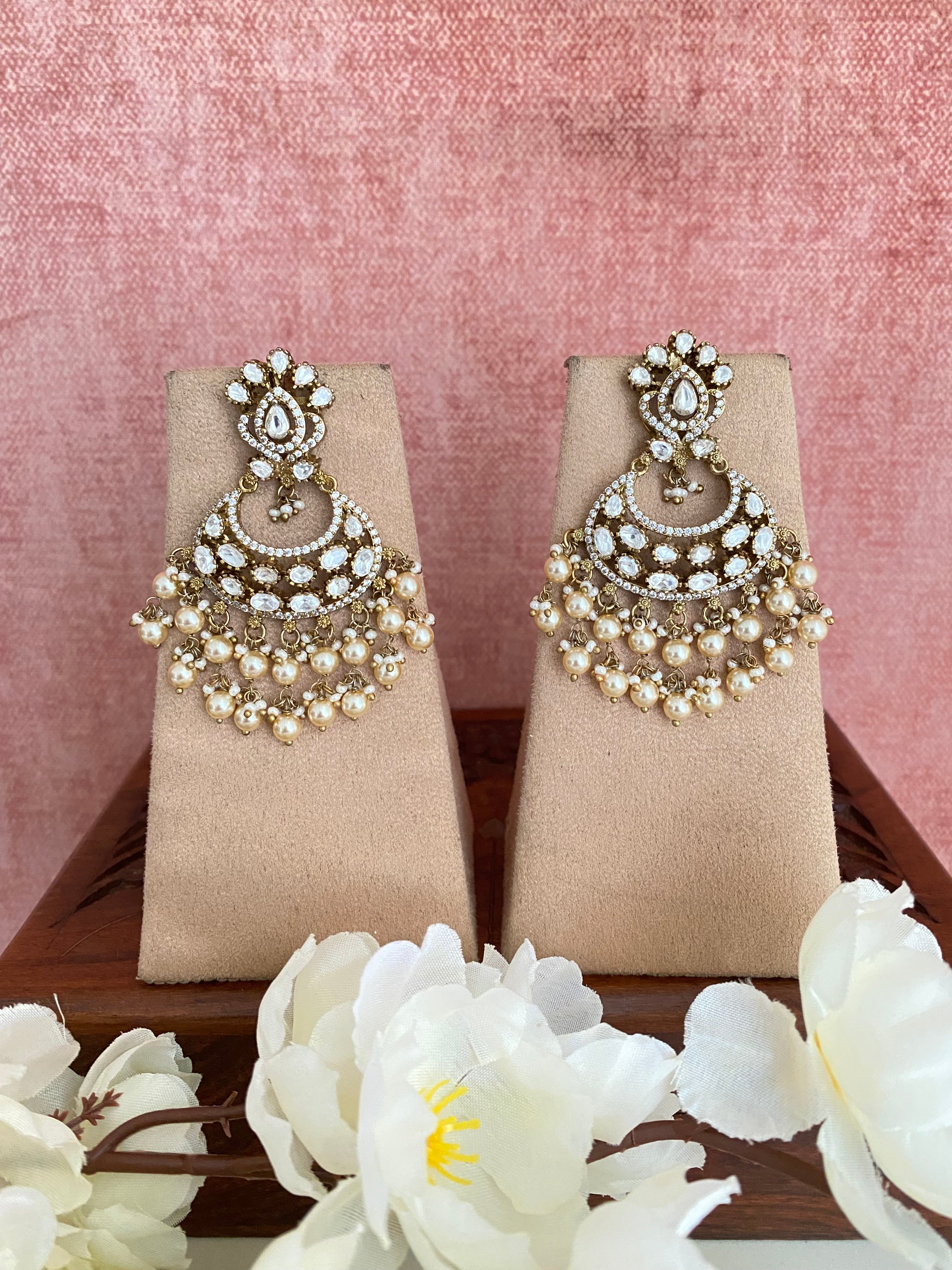 Silver plated Moissanite Earrings