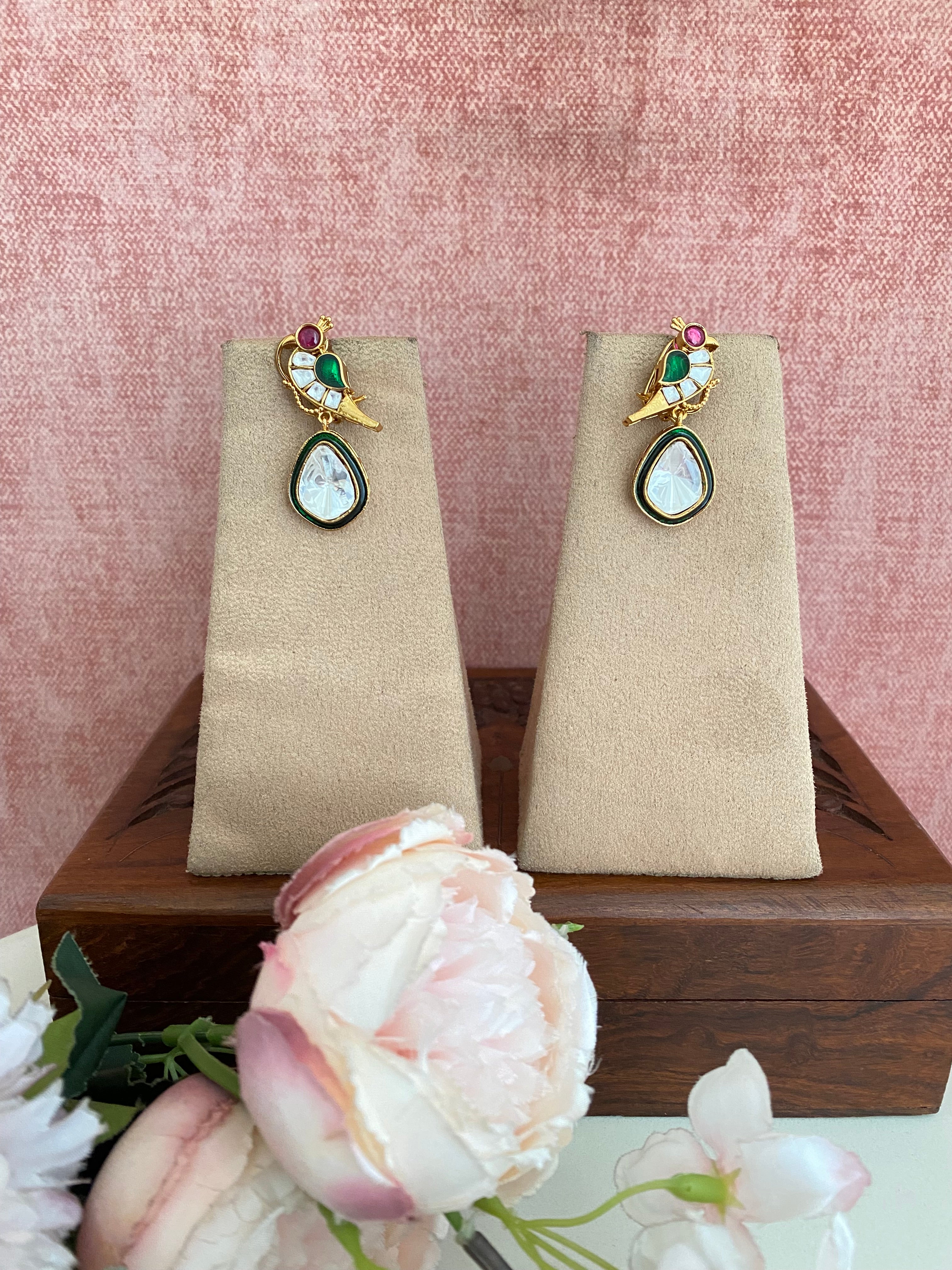 Gold plated Moissanite Earrings